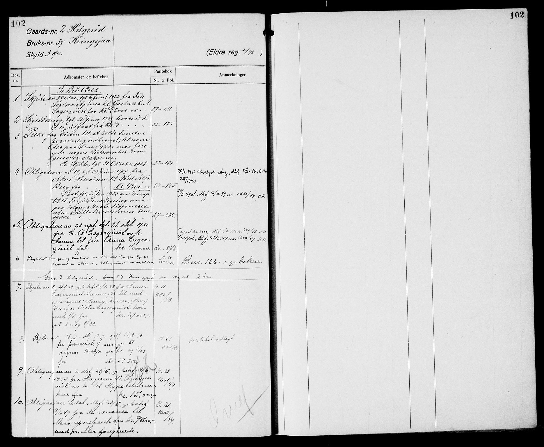 Moss sorenskriveri, AV/SAO-A-10168: Mortgage register no. XI 2, 1836-1960, p. 102