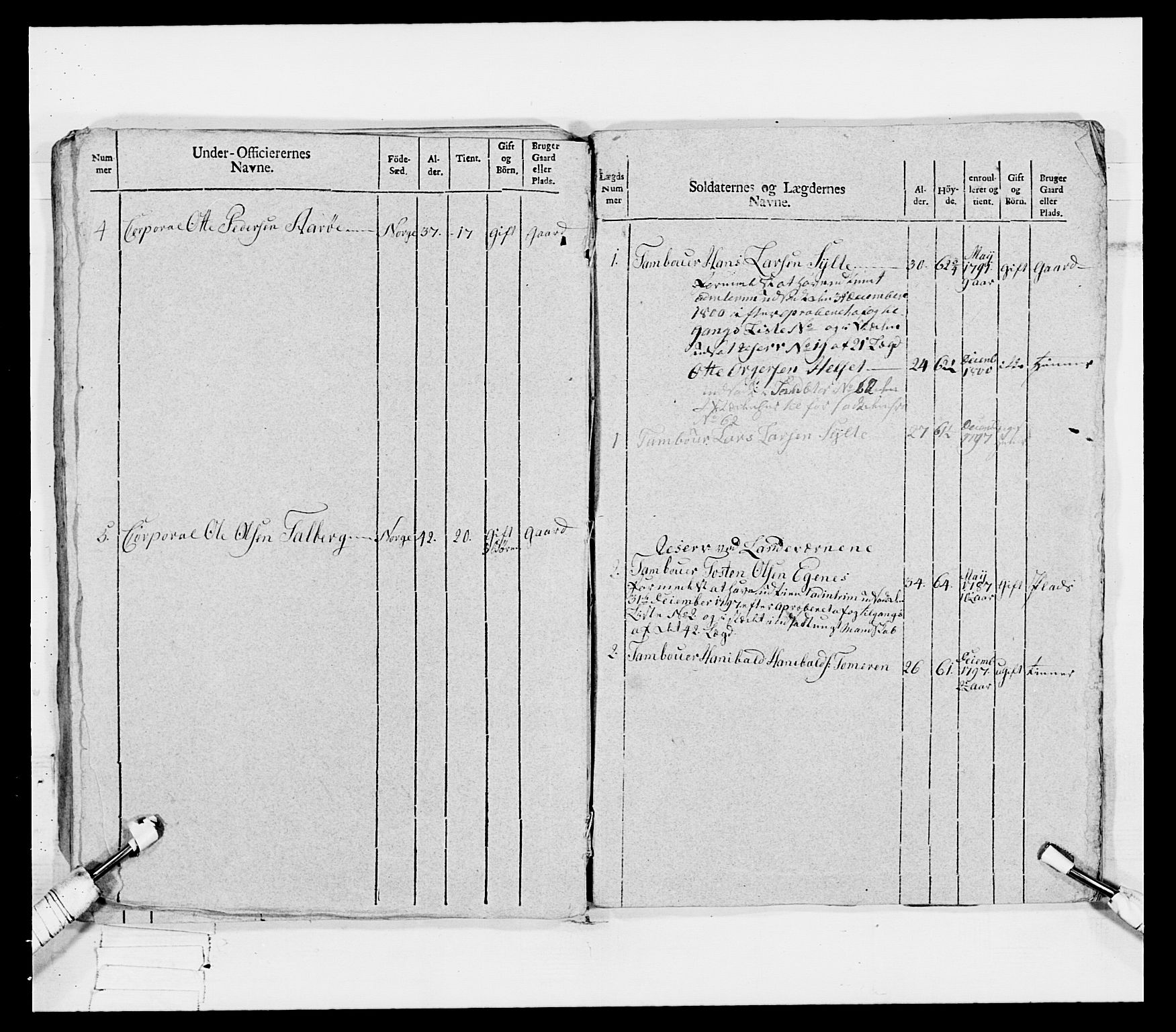 Generalitets- og kommissariatskollegiet, Det kongelige norske kommissariatskollegium, AV/RA-EA-5420/E/Eh/L0080: 2. Trondheimske nasjonale infanteriregiment, 1792-1800, p. 100