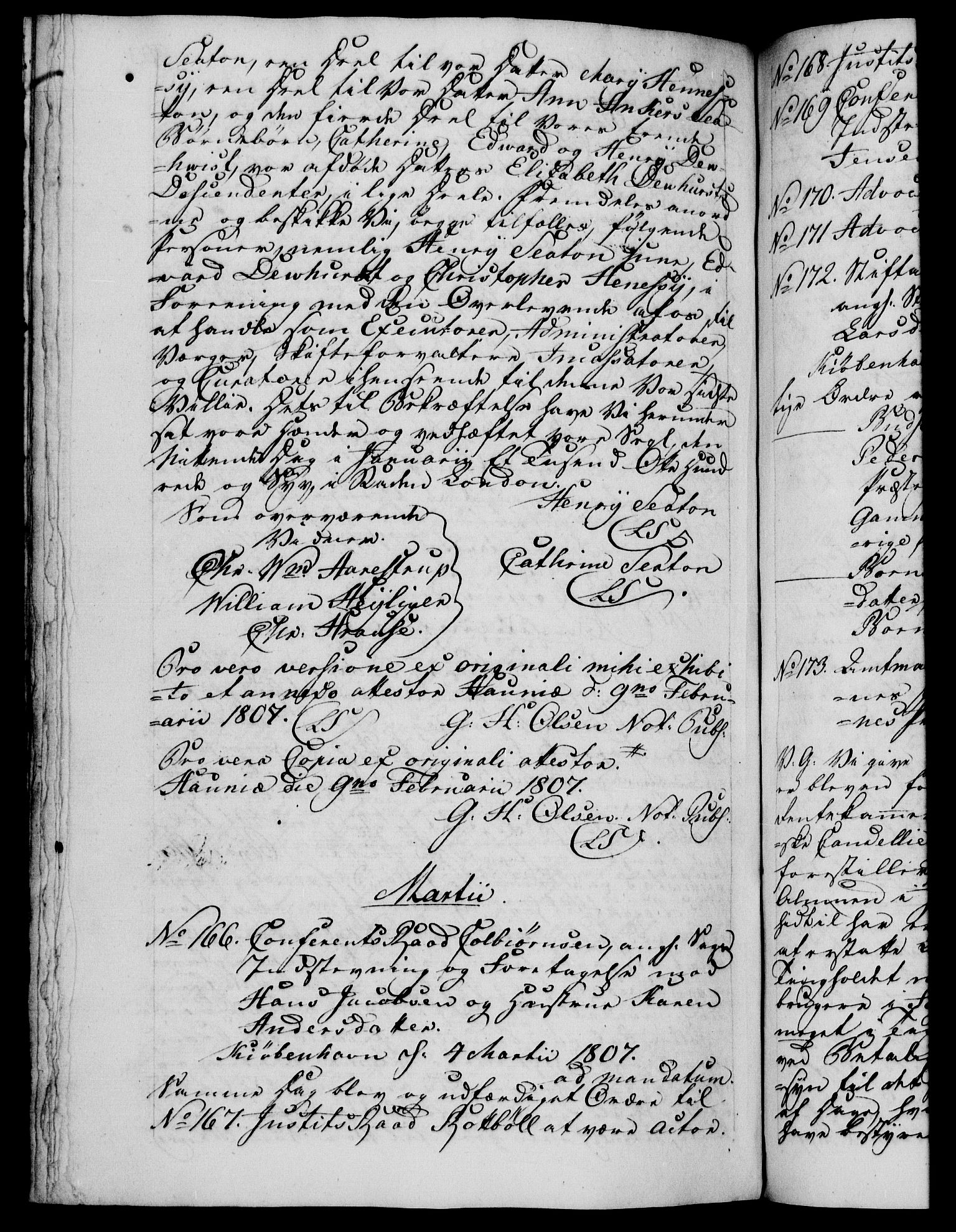 Danske Kanselli 1800-1814, RA/EA-3024/H/Hf/Hfb/Hfba/L0003: Registranter, 1805-1807, p. 333b