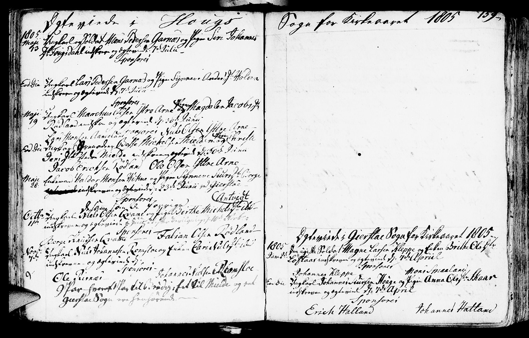 Haus sokneprestembete, SAB/A-75601/H/Haa: Parish register (official) no. A 11, 1796-1816, p. 159