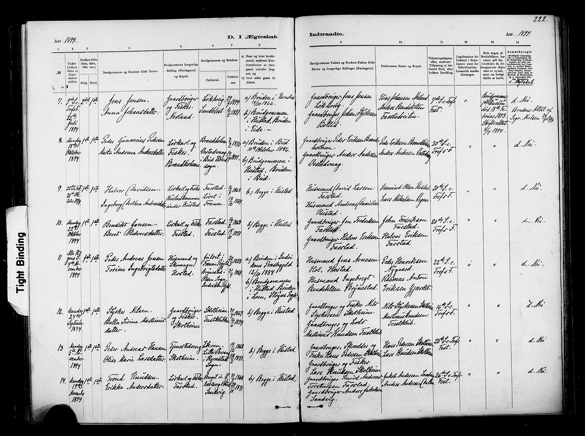 Ministerialprotokoller, klokkerbøker og fødselsregistre - Møre og Romsdal, AV/SAT-A-1454/567/L0778: Parish register (official) no. 567A01, 1881-1903, p. 222