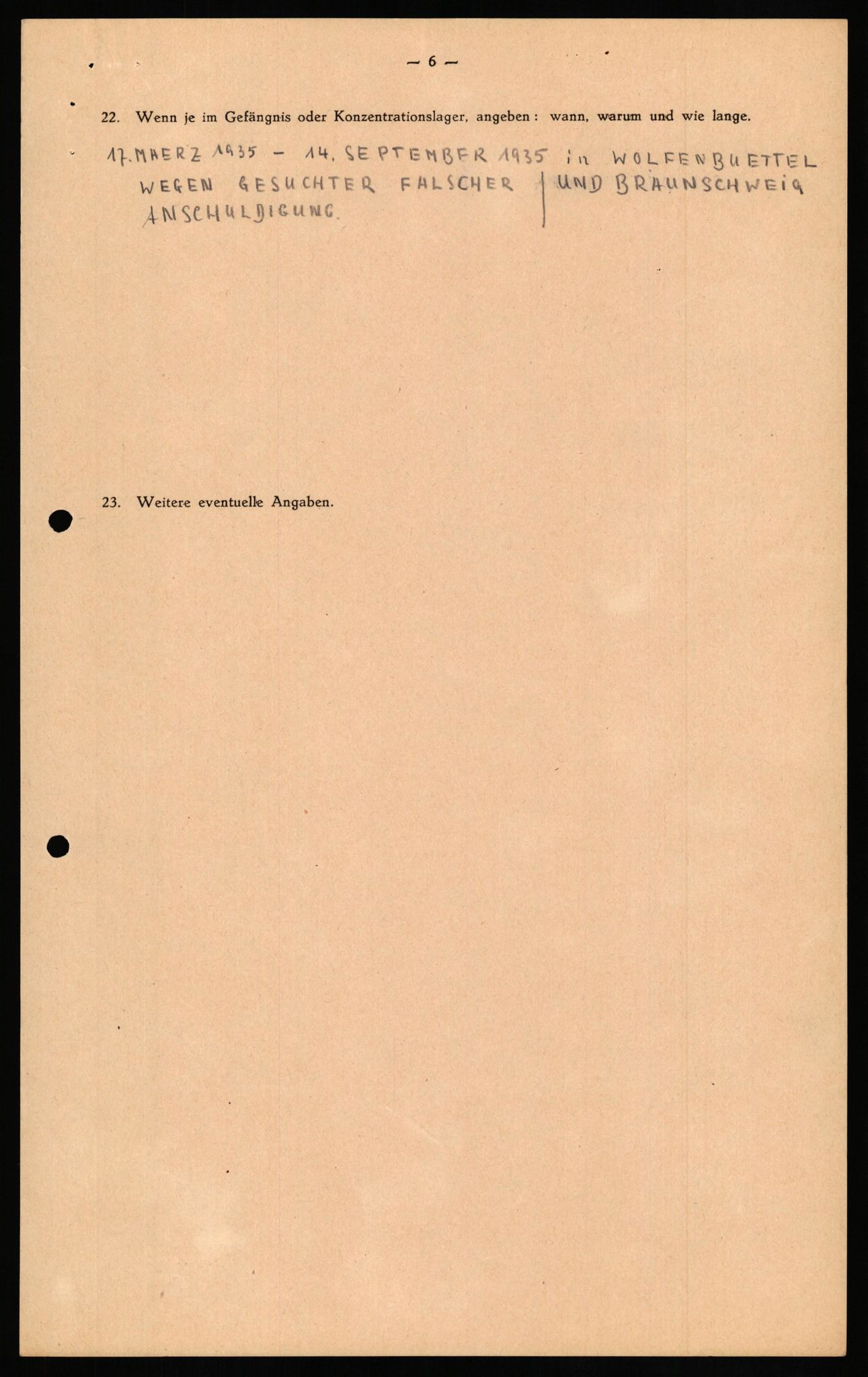 Forsvaret, Forsvarets overkommando II, RA/RAFA-3915/D/Db/L0027: CI Questionaires. Tyske okkupasjonsstyrker i Norge. Tyskere., 1945-1946, p. 147