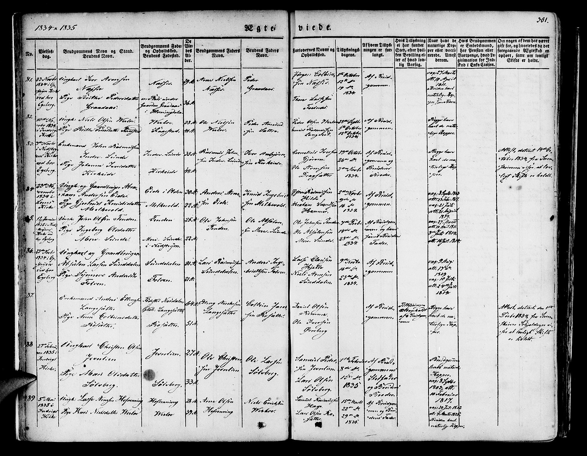 Innvik sokneprestembete, AV/SAB-A-80501: Parish register (official) no. A 4II, 1832-1846, p. 301