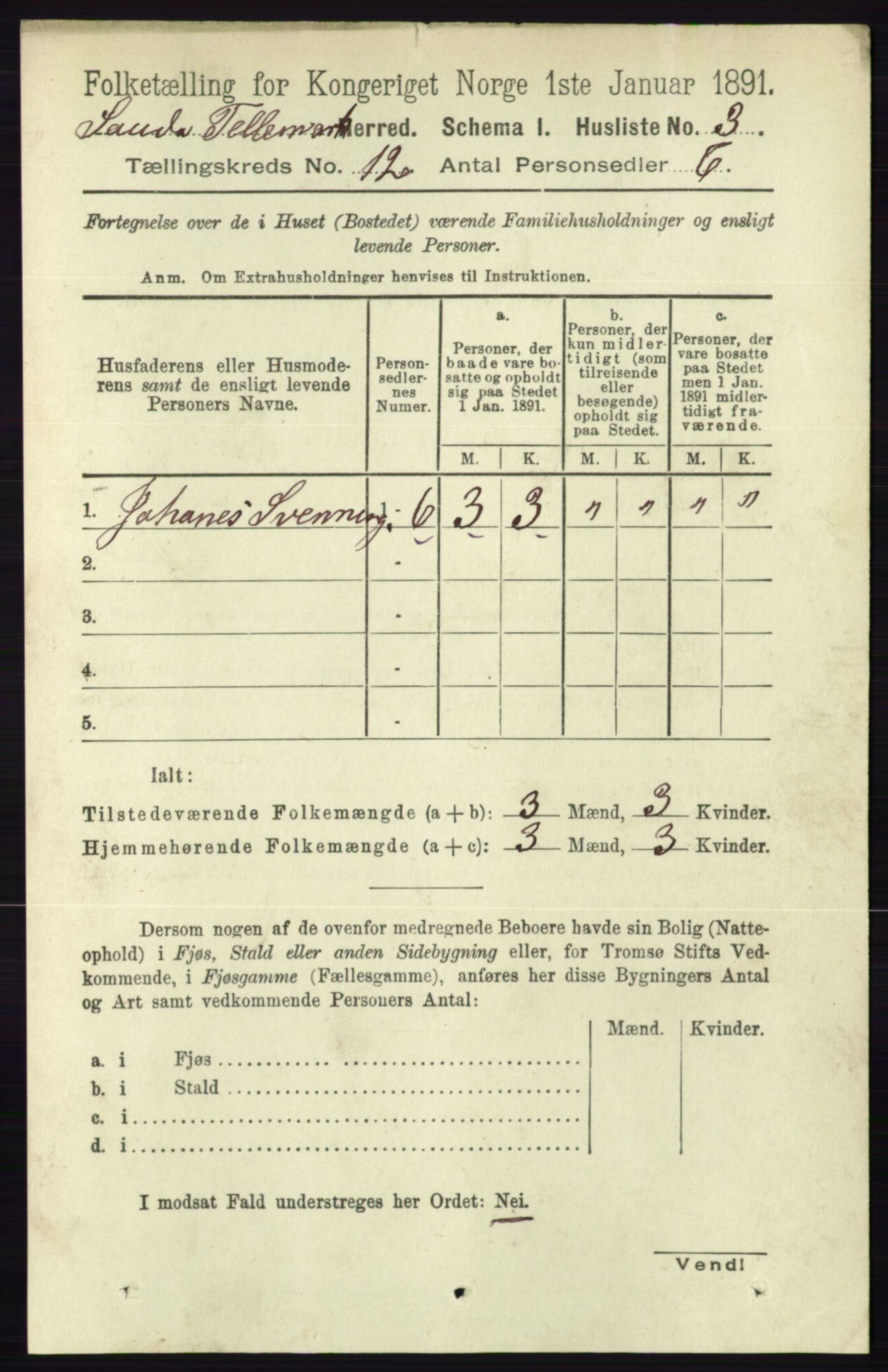 RA, 1891 census for 0822 Sauherad, 1891, p. 3567