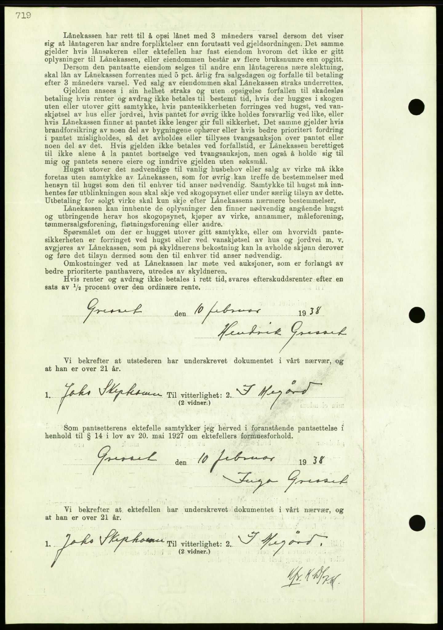 Nordmøre sorenskriveri, AV/SAT-A-4132/1/2/2Ca/L0092: Mortgage book no. B82, 1937-1938, Diary no: : 381/1938