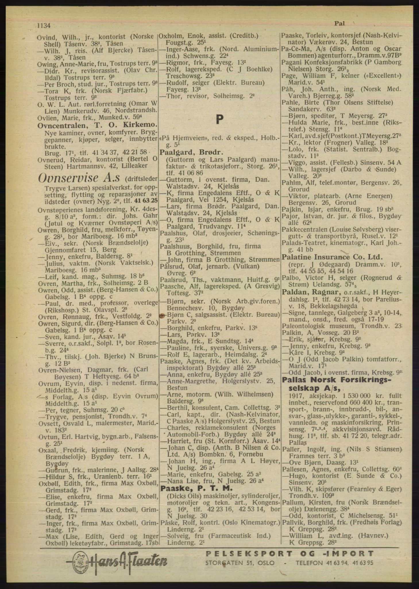 Kristiania/Oslo adressebok, PUBL/-, 1949, p. 1134
