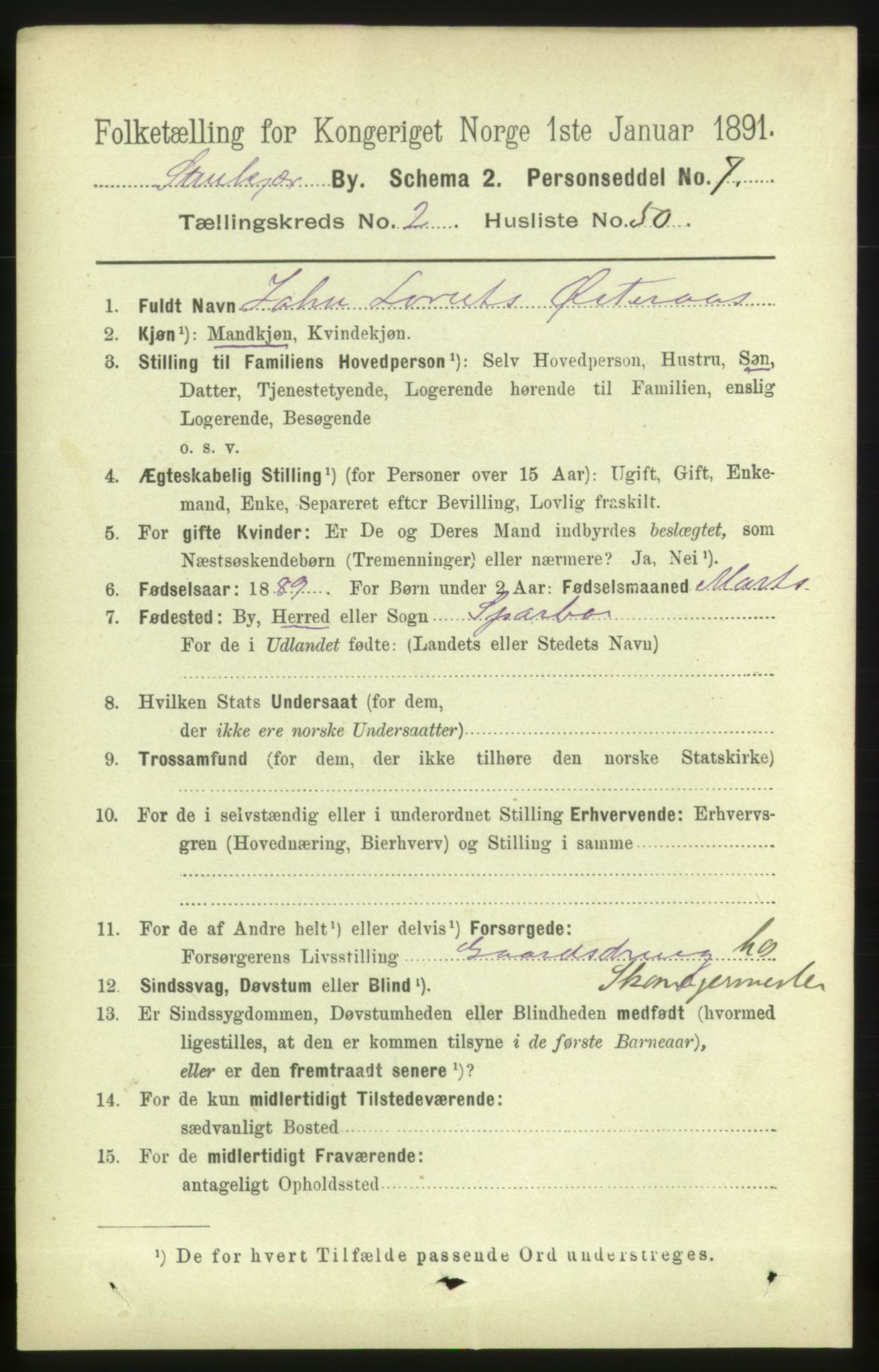 RA, 1891 census for 1702 Steinkjer, 1891, p. 756