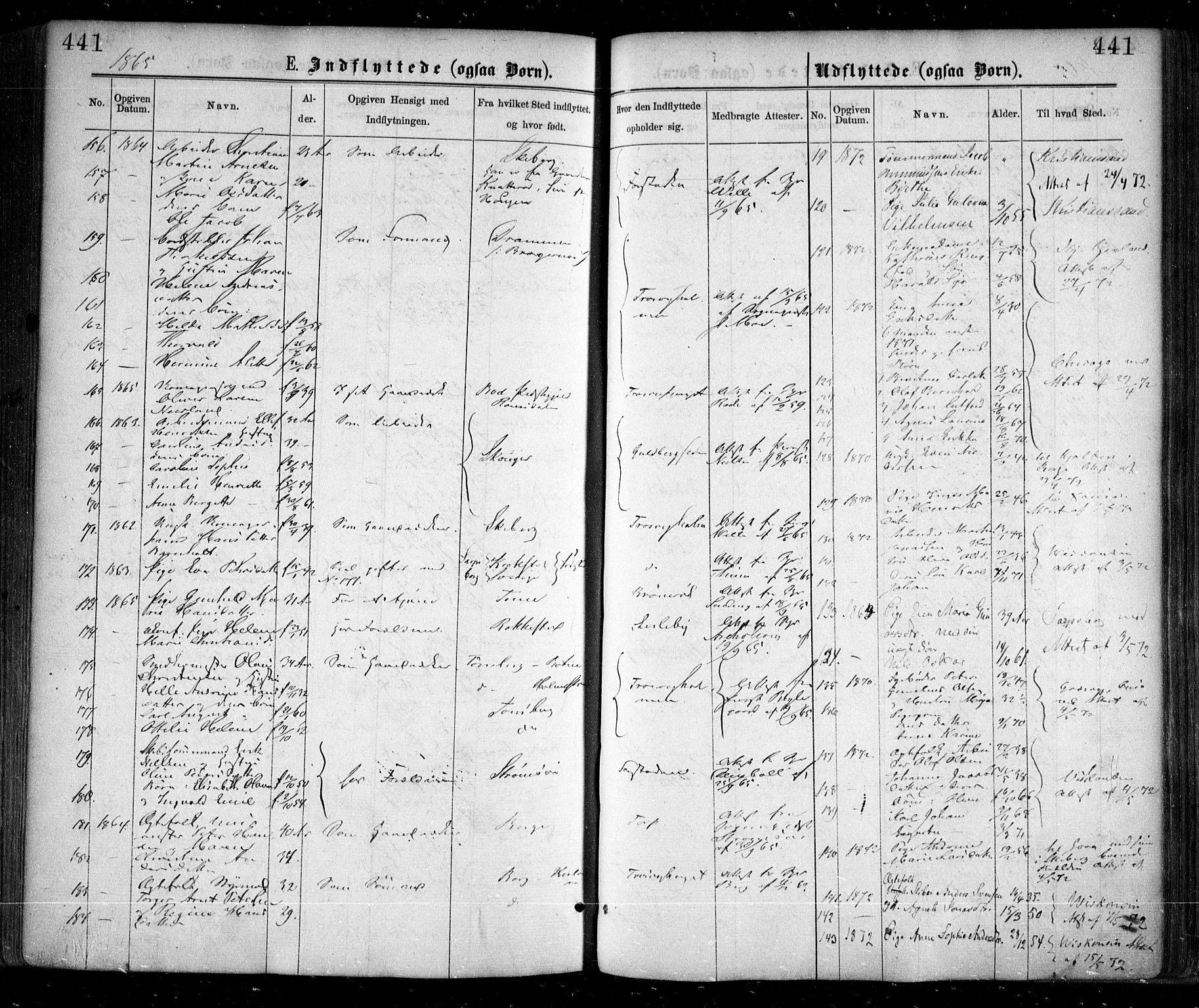 Glemmen prestekontor Kirkebøker, SAO/A-10908/F/Fa/L0008: Parish register (official) no. 8, 1862-1871, p. 441
