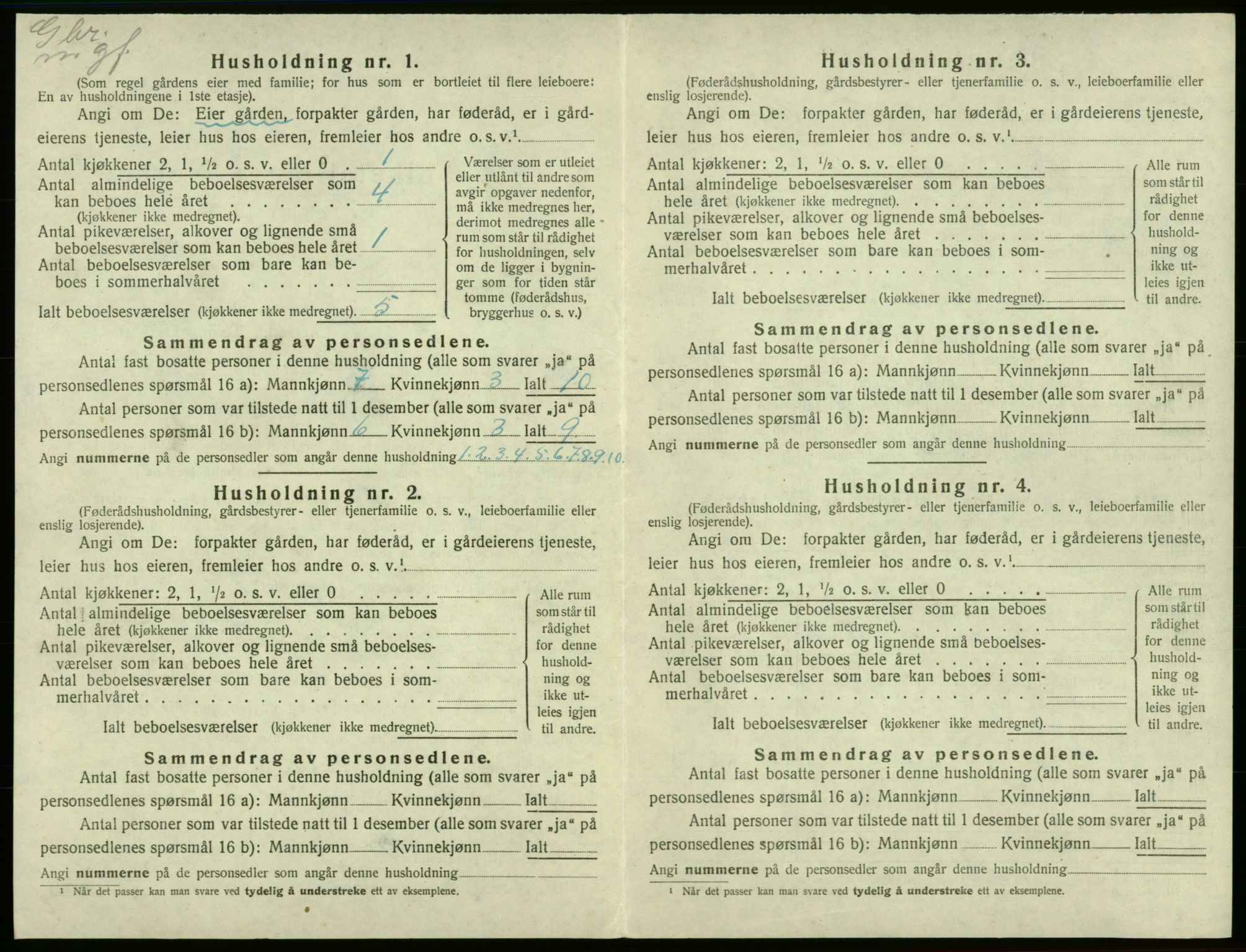 SAB, 1920 census for Valestrand, 1920, p. 333