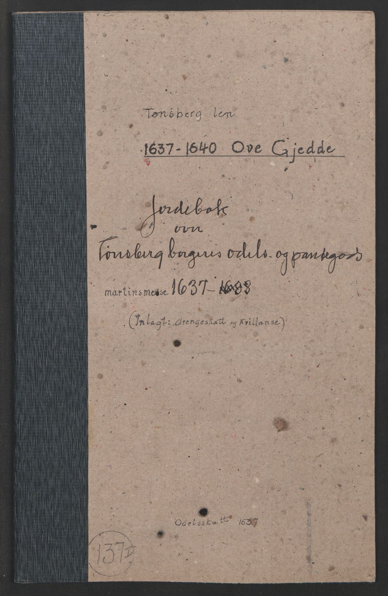 Rentekammeret inntil 1814, Reviderte regnskaper, Lensregnskaper, RA/EA-5023/R/Rb/Rbo/L0017: Tønsberg len, 1636-1638