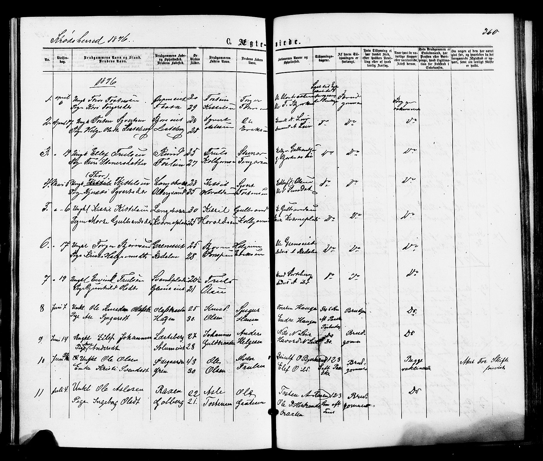 Sigdal kirkebøker, AV/SAKO-A-245/F/Fa/L0010: Parish register (official) no. I 10 /2, 1872-1878, p. 360