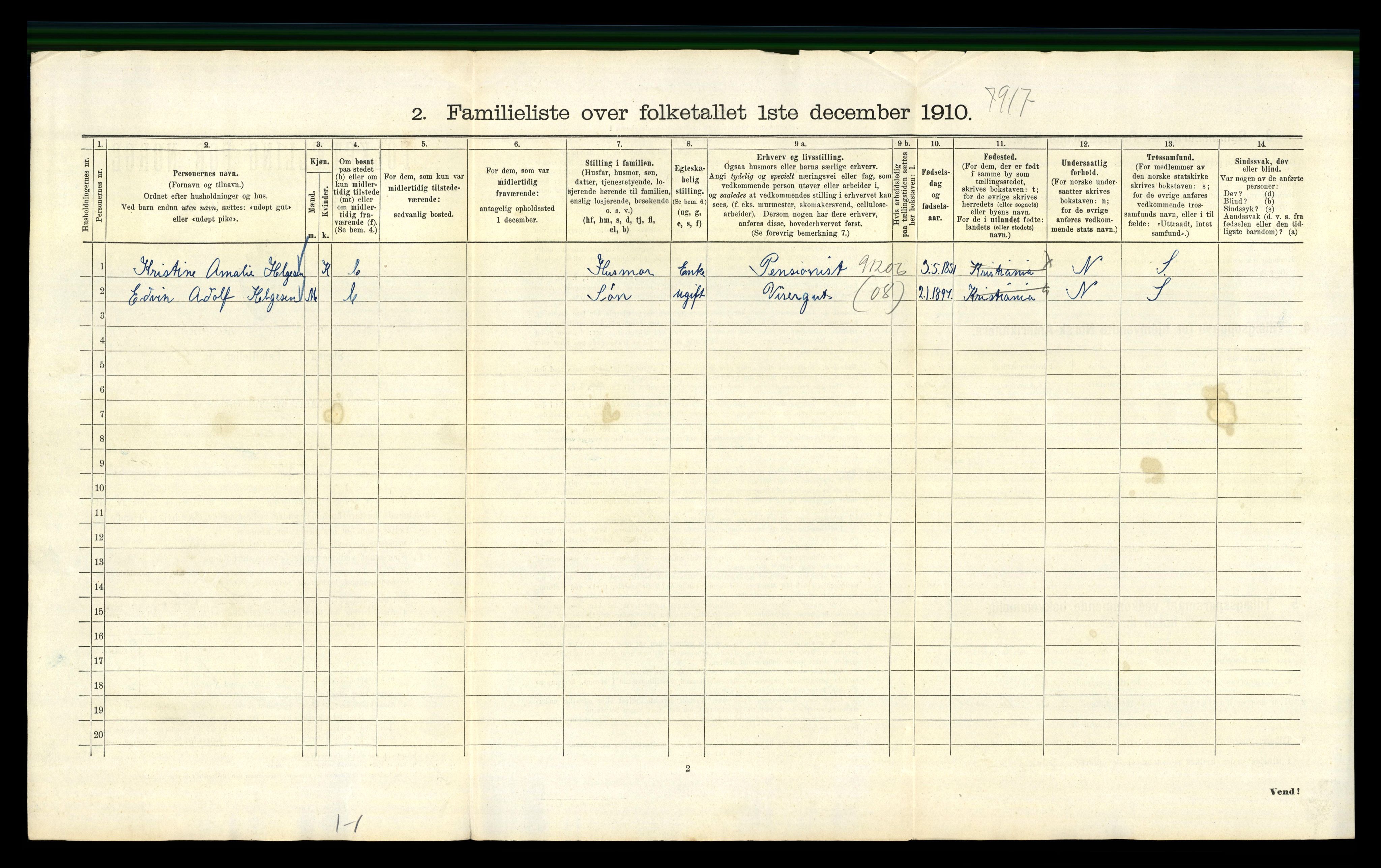 RA, 1910 census for Kristiania, 1910, p. 24134