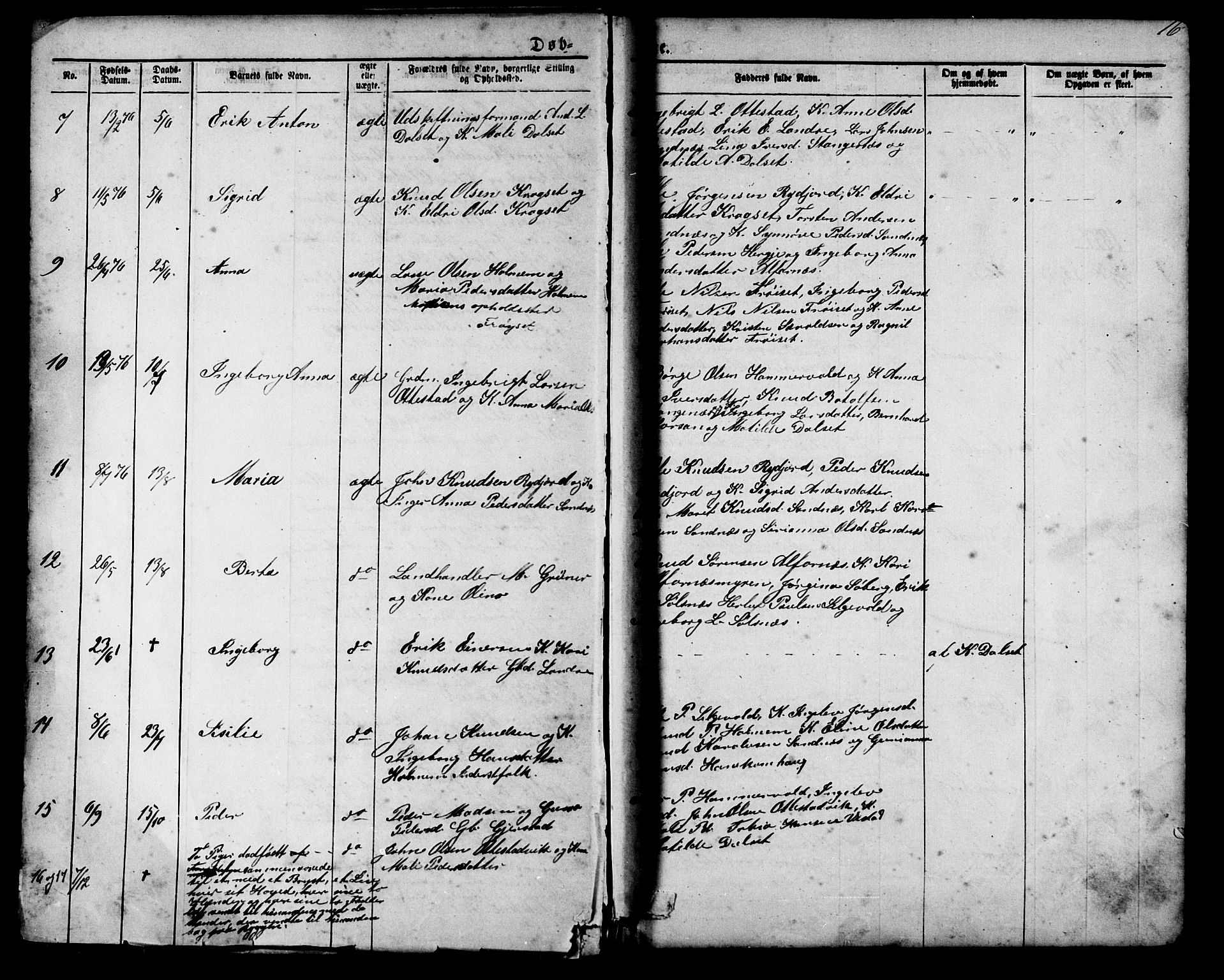 Ministerialprotokoller, klokkerbøker og fødselsregistre - Møre og Romsdal, SAT/A-1454/548/L0614: Parish register (copy) no. 548C02, 1867-1917, p. 16