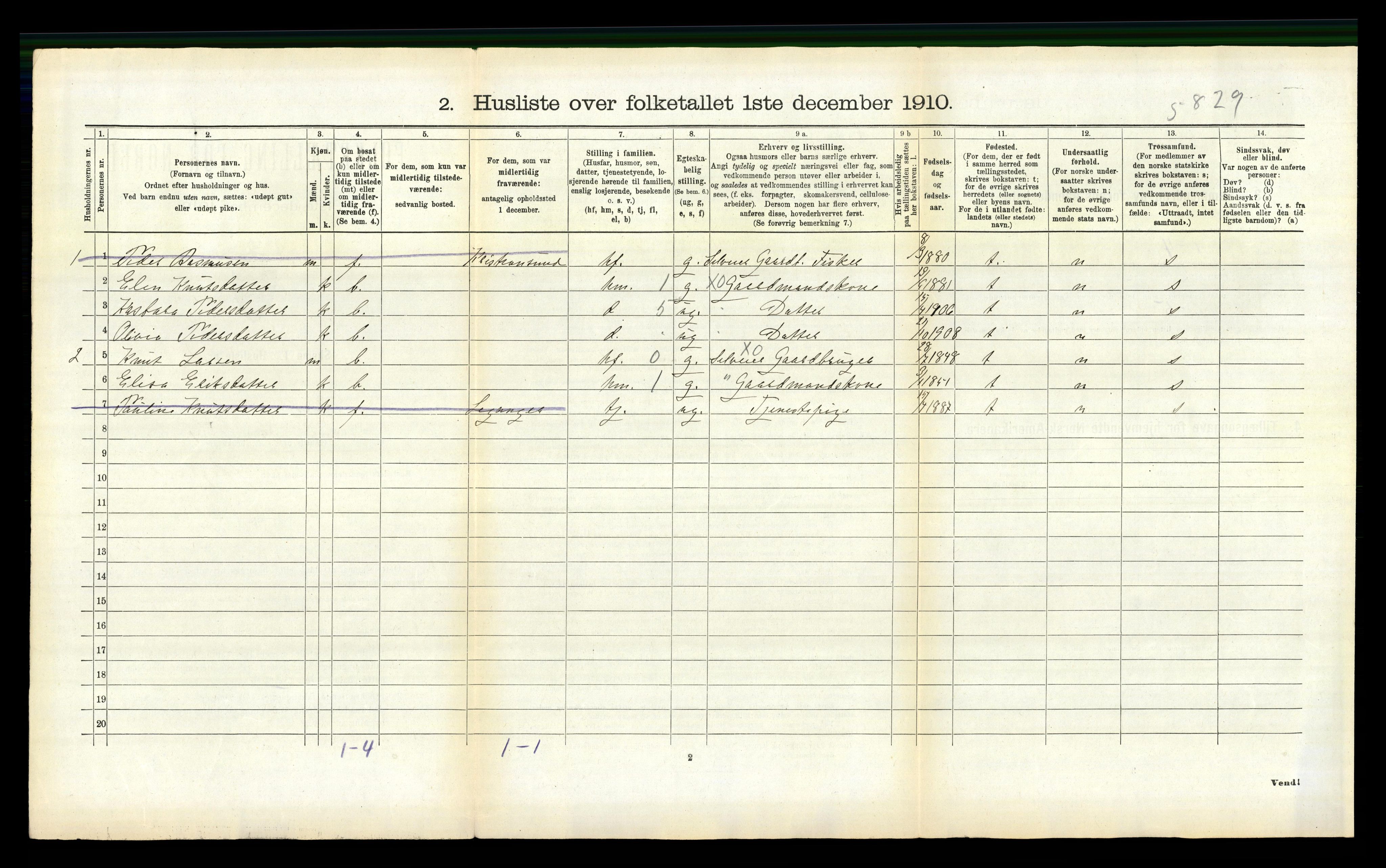 RA, 1910 census for Herøy, 1910, p. 1413