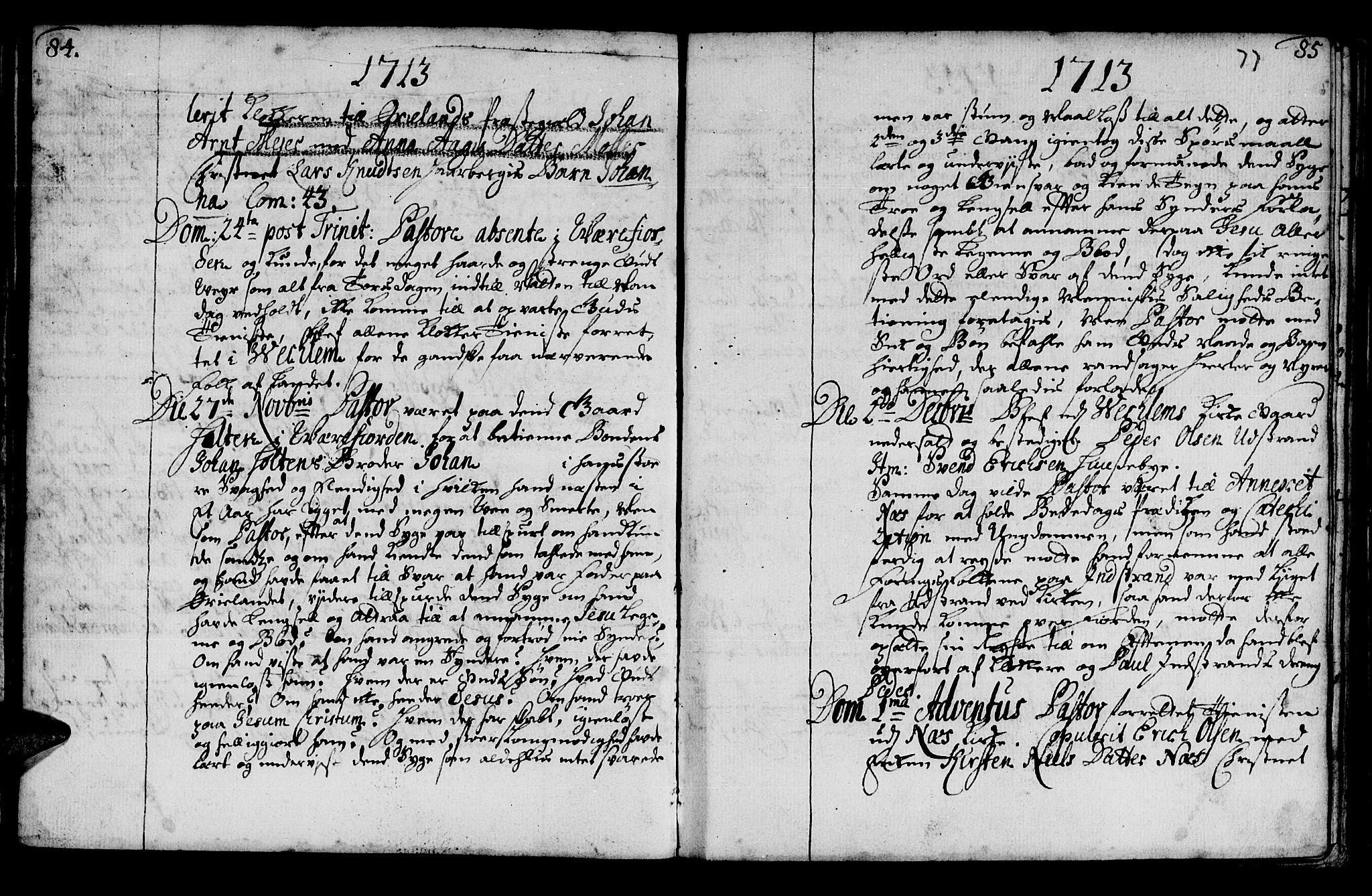 Ministerialprotokoller, klokkerbøker og fødselsregistre - Sør-Trøndelag, SAT/A-1456/659/L0731: Parish register (official) no. 659A01, 1709-1731, p. 76-77