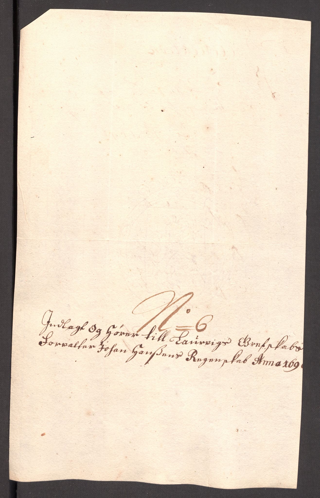 Rentekammeret inntil 1814, Reviderte regnskaper, Fogderegnskap, RA/EA-4092/R33/L1975: Fogderegnskap Larvik grevskap, 1696-1697, p. 80