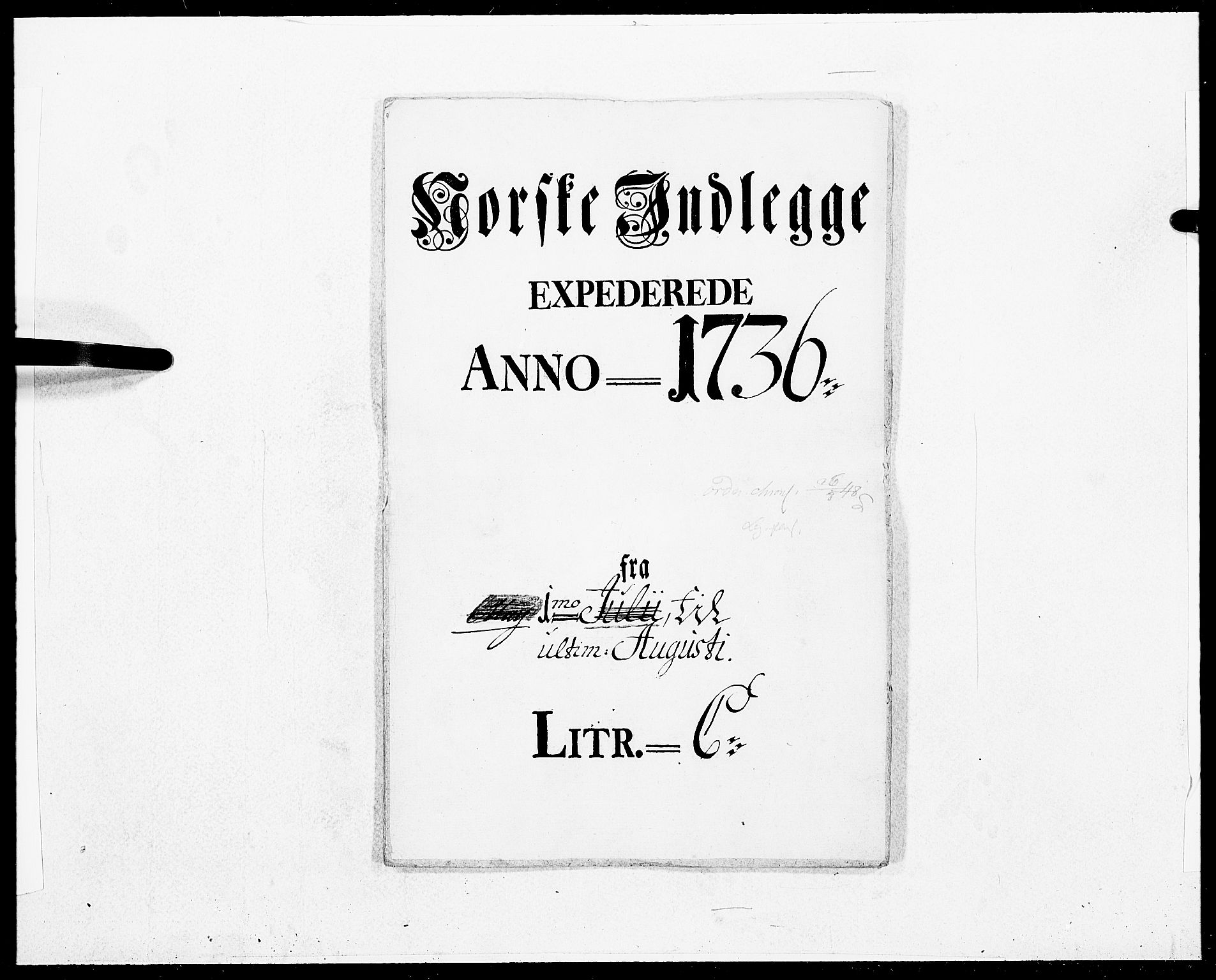 Danske Kanselli 1572-1799, RA/EA-3023/F/Fc/Fcc/Fcca/L0122: Norske innlegg 1572-1799, 1736, p. 346