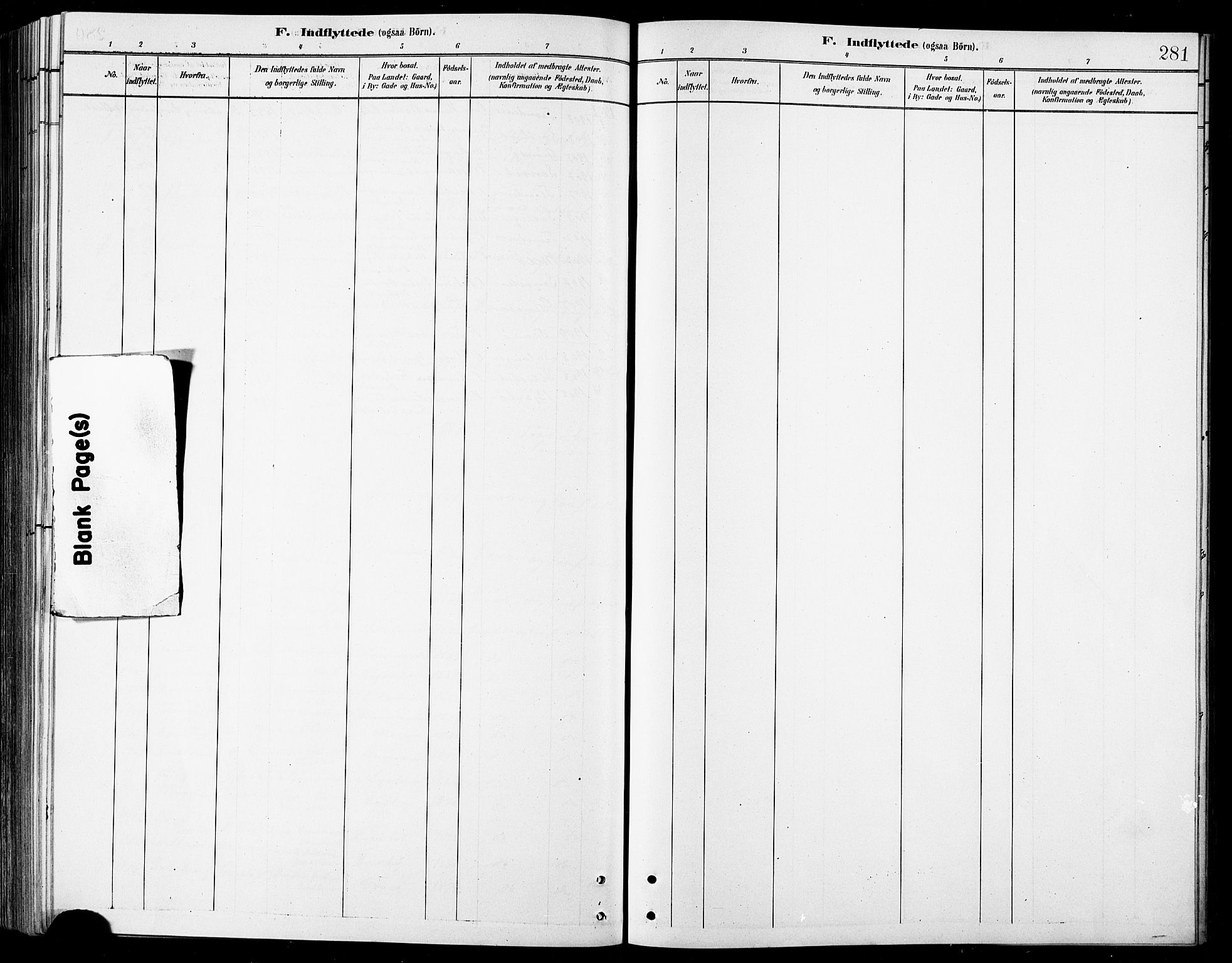 Kvæfjord sokneprestkontor, AV/SATØ-S-1323/G/Ga/Gab/L0005klokker: Parish register (copy) no. 5, 1886-1911, p. 281