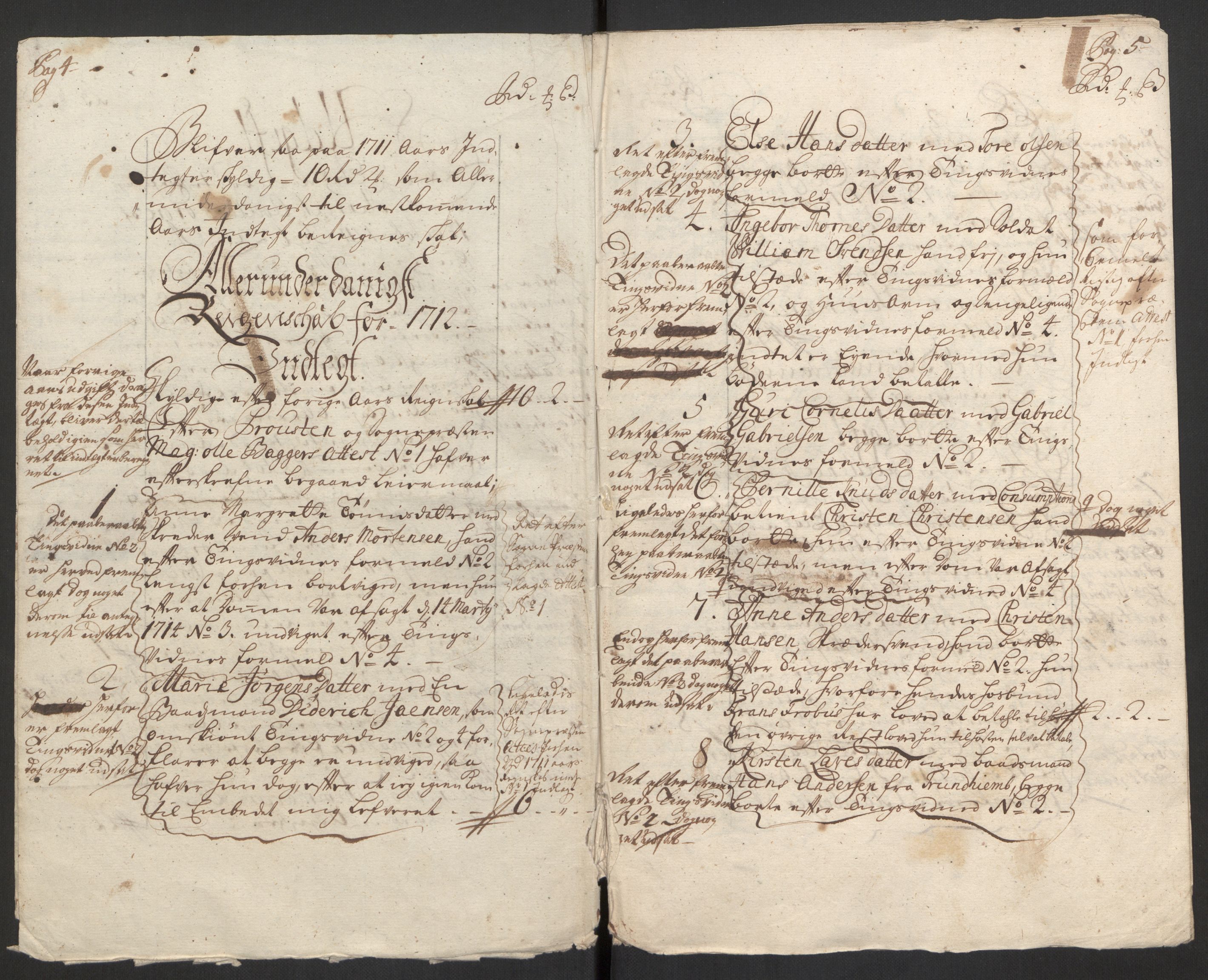 Rentekammeret inntil 1814, Reviderte regnskaper, Byregnskaper, RA/EA-4066/R/Rm/L0285: [M18] Sikt og sakefall, 1681-1718, p. 414