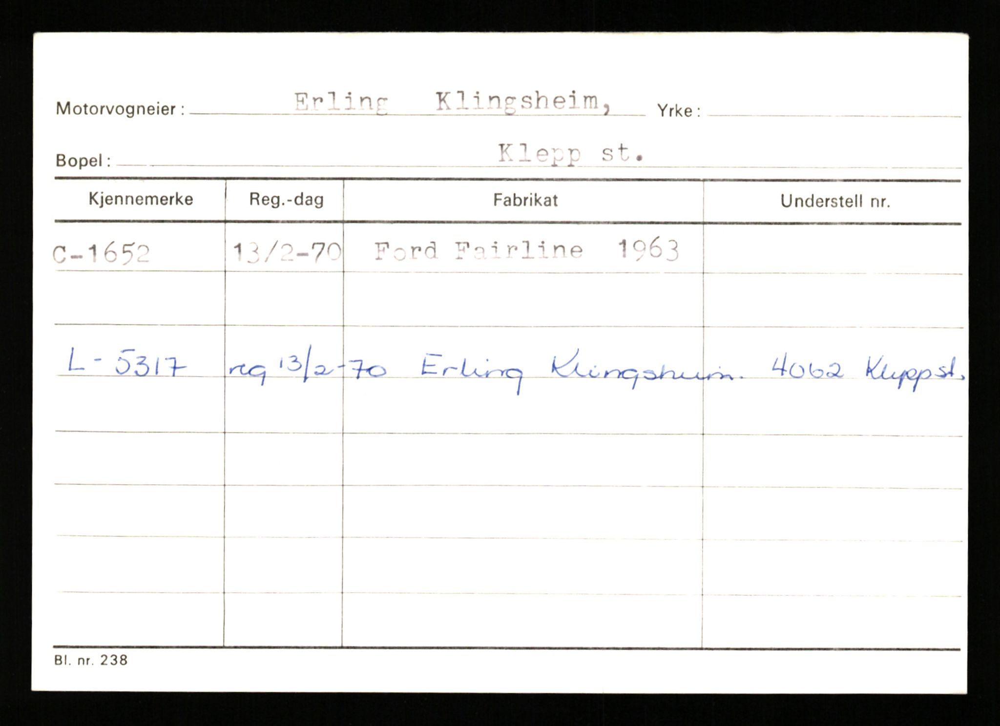 Stavanger trafikkstasjon, SAST/A-101942/0/G/L0001: Registreringsnummer: 0 - 5782, 1930-1971, p. 1153