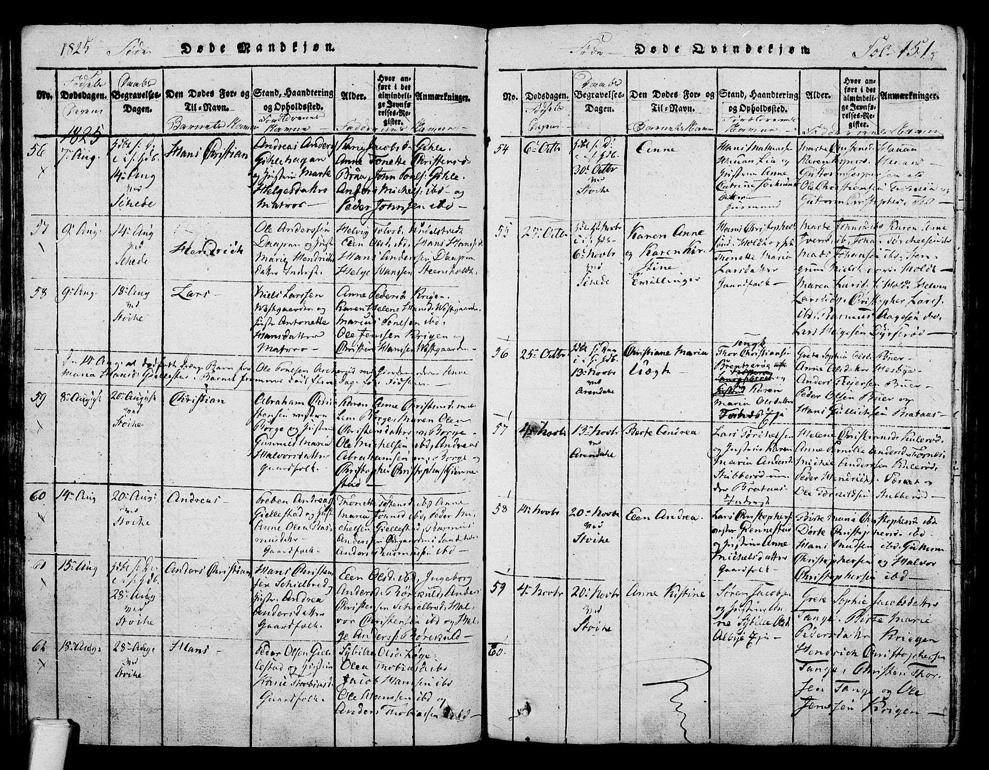 Stokke kirkebøker, AV/SAKO-A-320/F/Fa/L0005: Parish register (official) no. I 5, 1815-1826, p. 151