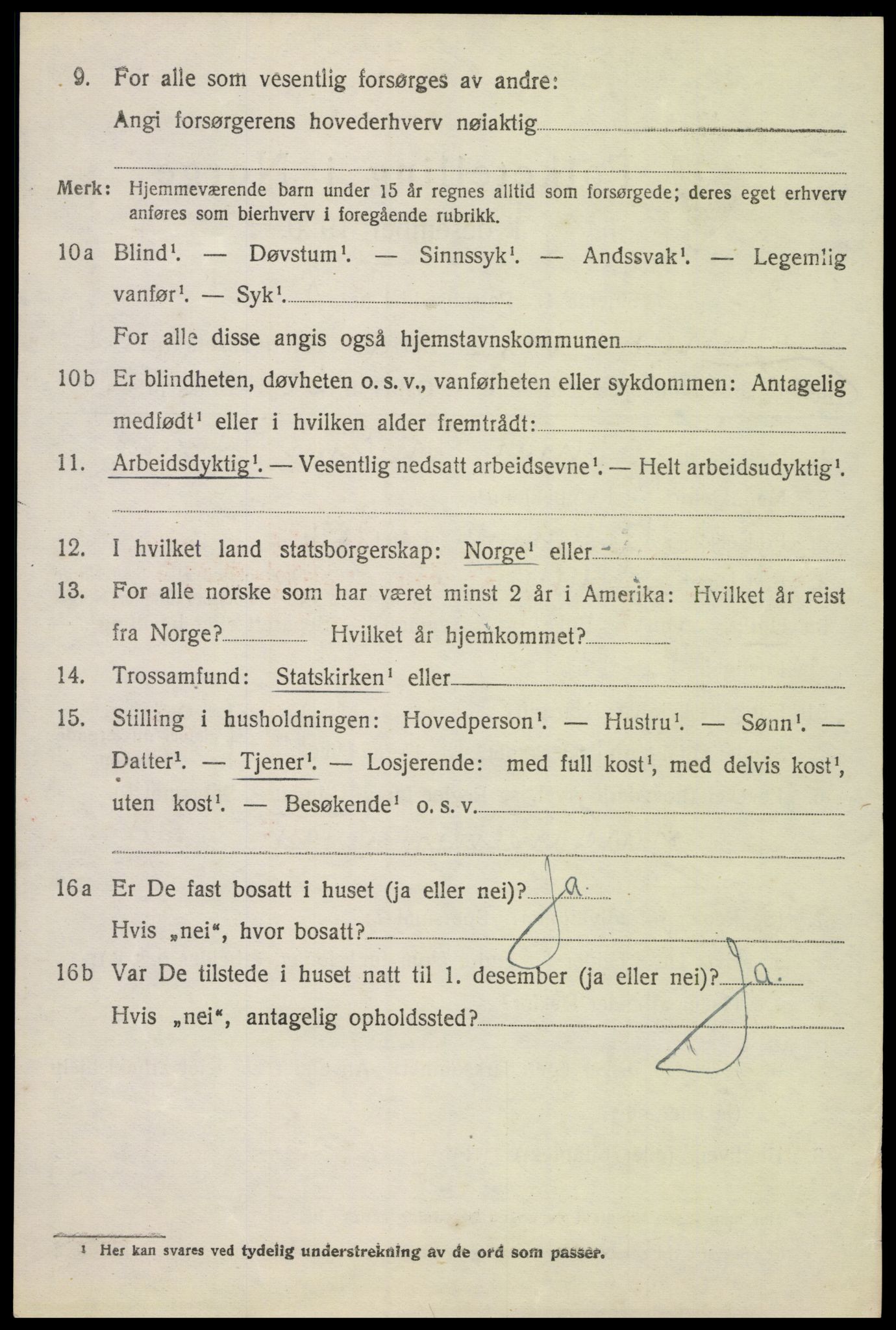 SAH, 1920 census for Lunner, 1920, p. 2886