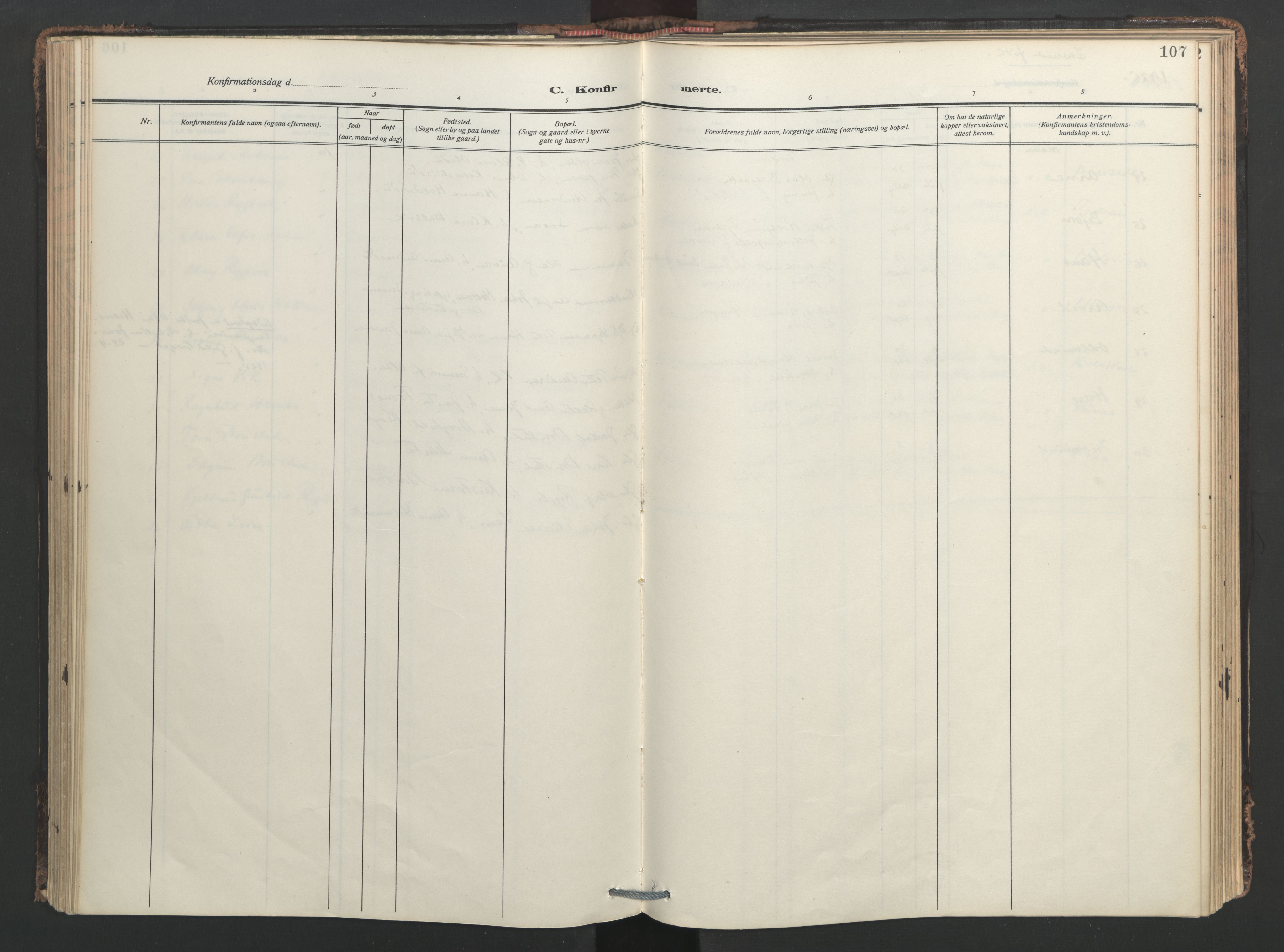 Ministerialprotokoller, klokkerbøker og fødselsregistre - Nord-Trøndelag, SAT/A-1458/713/L0123: Parish register (official) no. 713A12, 1911-1925, p. 107