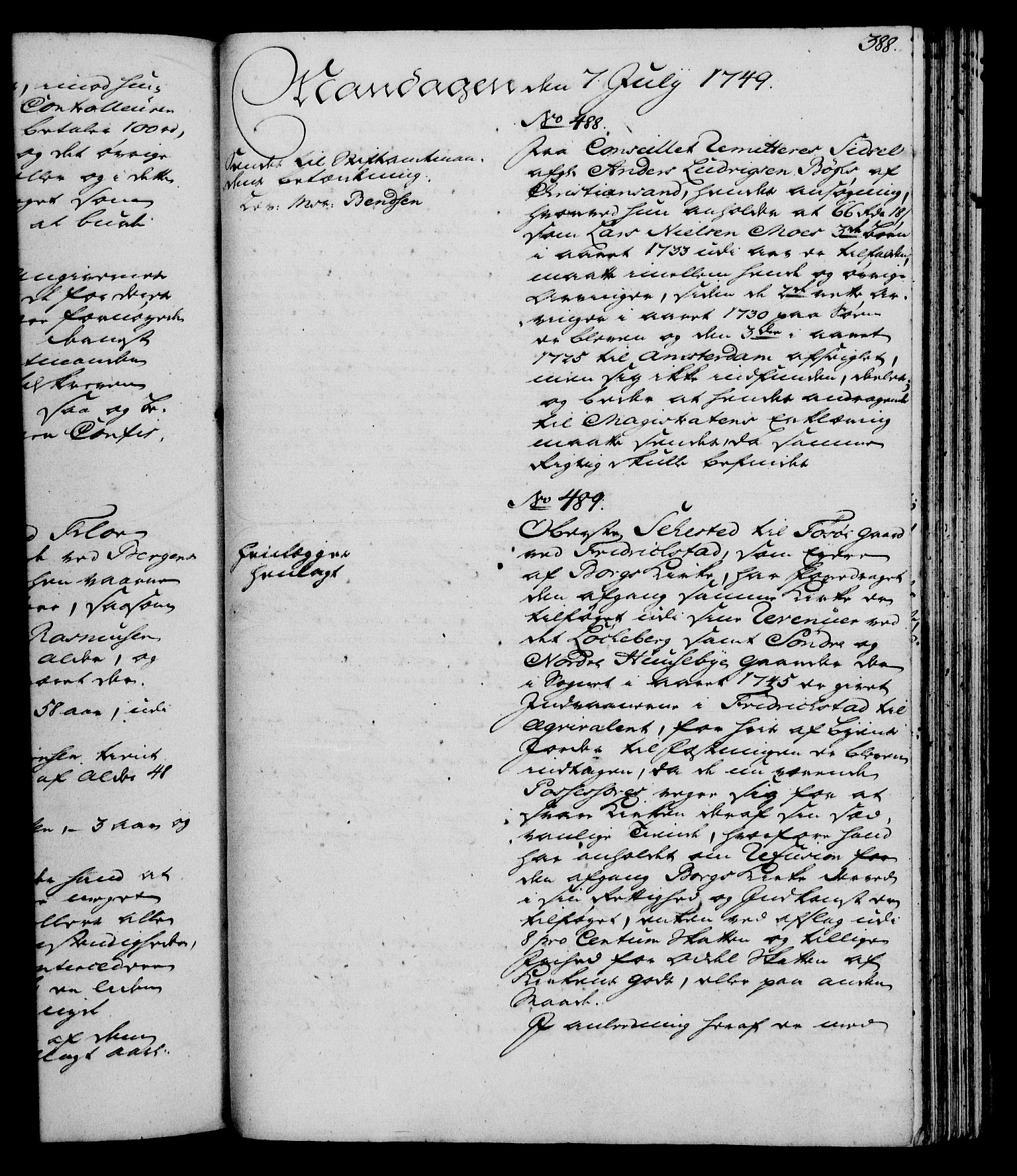 Rentekammeret, Kammerkanselliet, RA/EA-3111/G/Gh/Gha/L0029: Norsk ekstraktmemorialprotokoll (merket RK 53.74), 1748-1749, p. 388