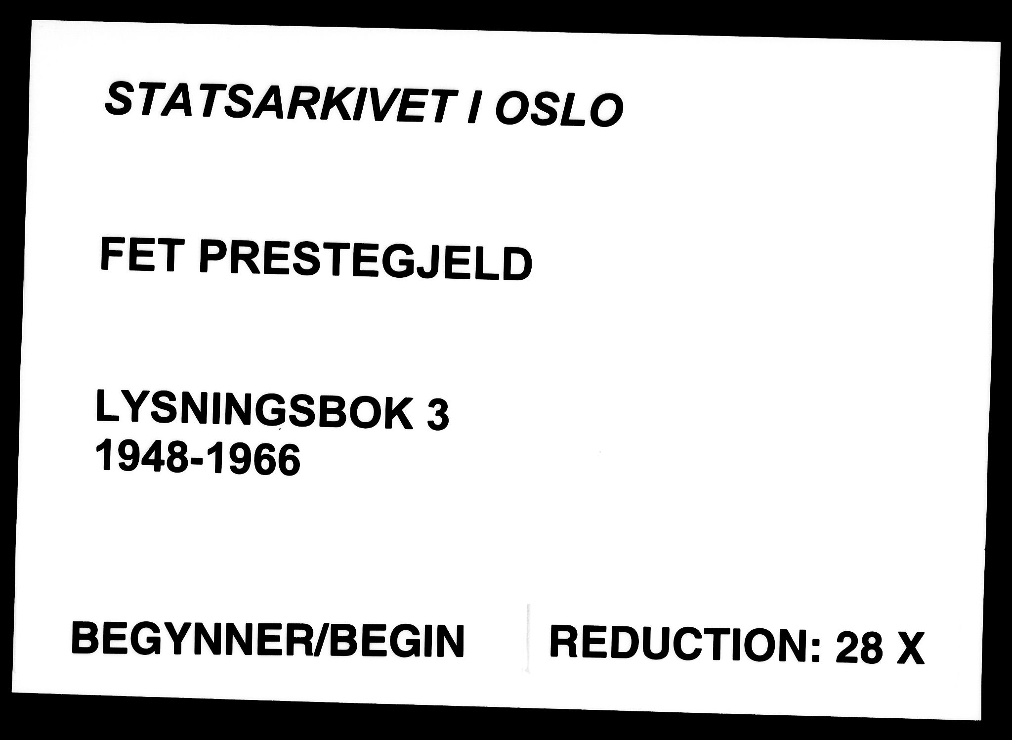 Fet prestekontor Kirkebøker, SAO/A-10370a/H/Ha/L0003: Banns register no. 3, 1948-1966