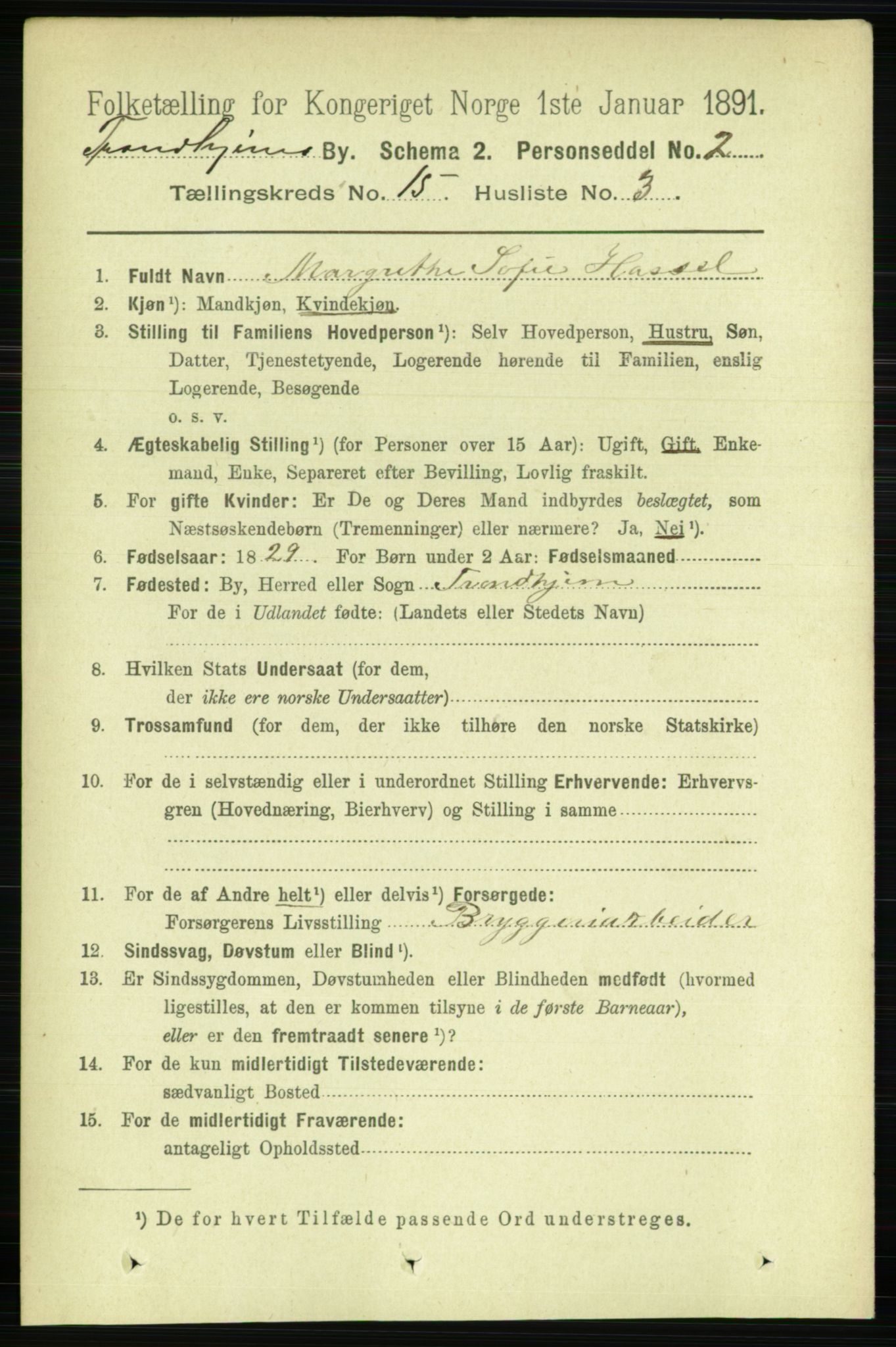 RA, 1891 census for 1601 Trondheim, 1891, p. 11593