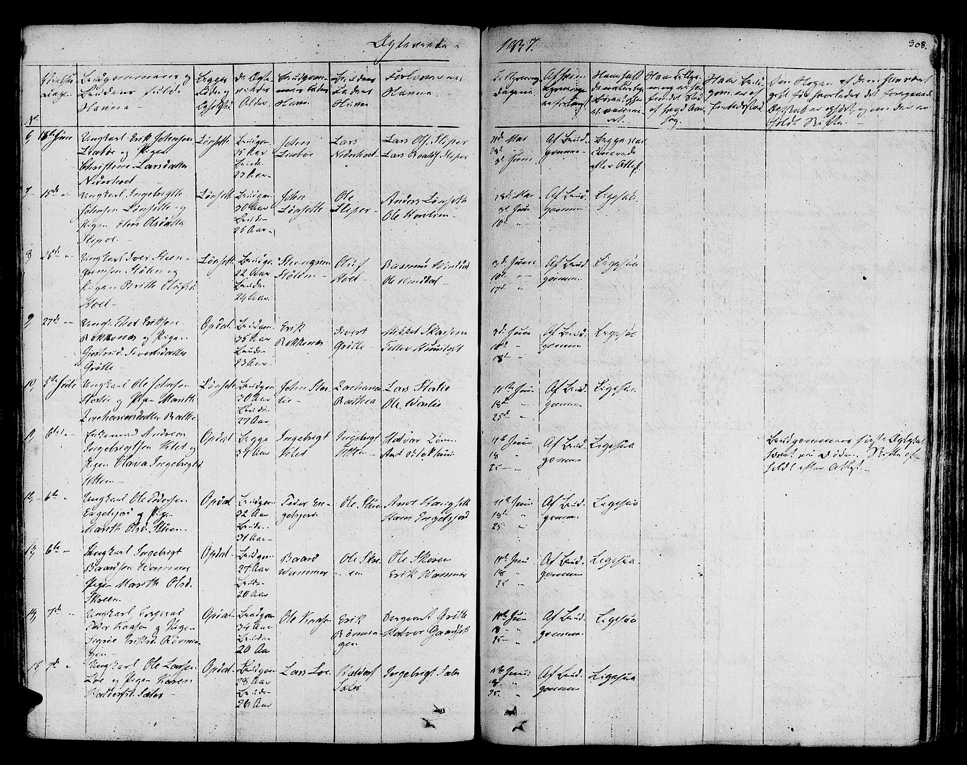 Ministerialprotokoller, klokkerbøker og fødselsregistre - Sør-Trøndelag, SAT/A-1456/678/L0897: Parish register (official) no. 678A06-07, 1821-1847, p. 308