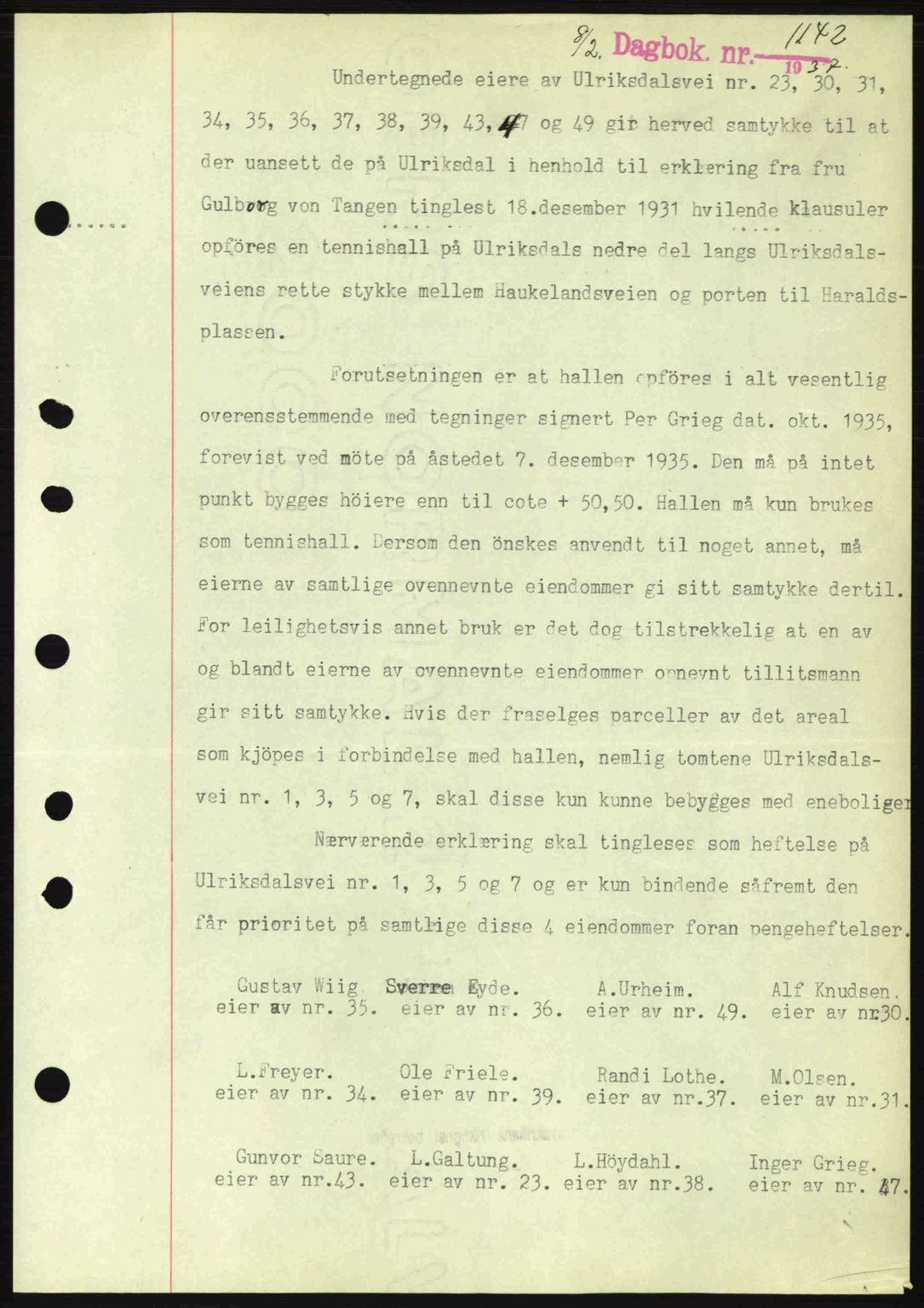 Byfogd og Byskriver i Bergen, SAB/A-3401/03/03Bc/L0004: Mortgage book no. A3-4, 1936-1937, Diary no: : 1142/1937