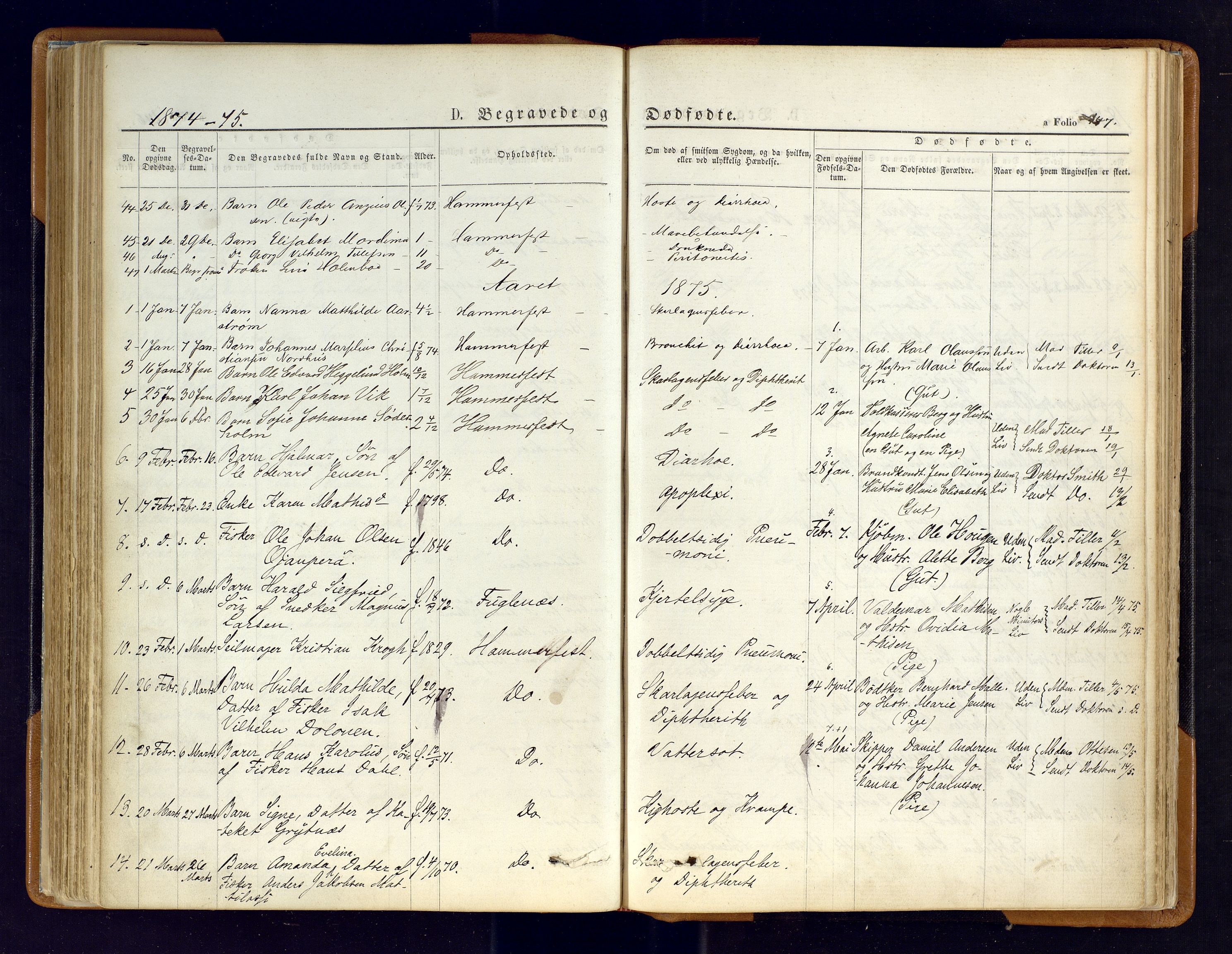 Hammerfest sokneprestkontor, SATØ/S-1347/H/Ha/L0006.kirke: Parish register (official) no. 6, 1869-1877, p. 147
