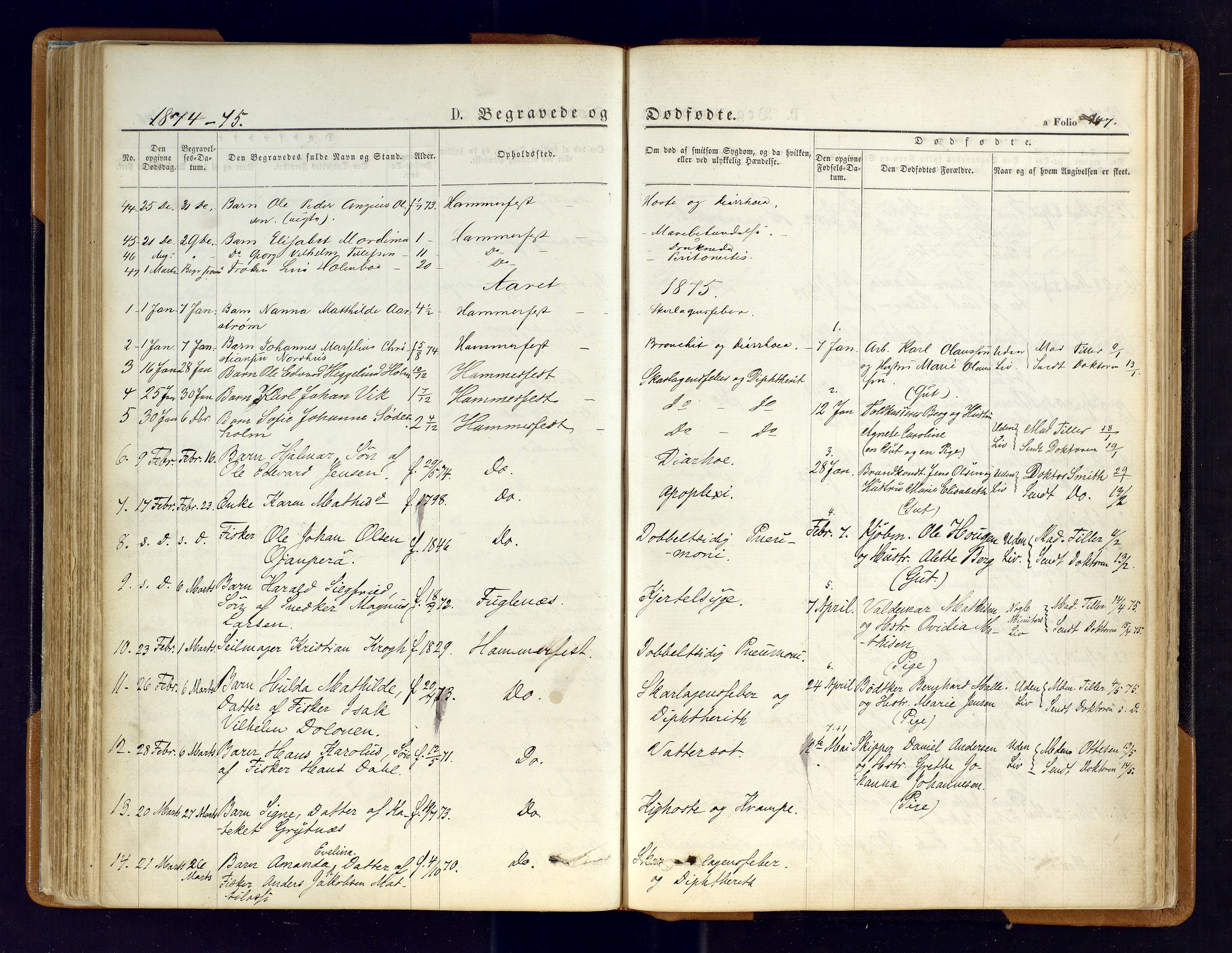 Hammerfest sokneprestkontor, AV/SATØ-S-1347/H/Ha/L0006.kirke: Parish register (official) no. 6, 1869-1877, p. 147