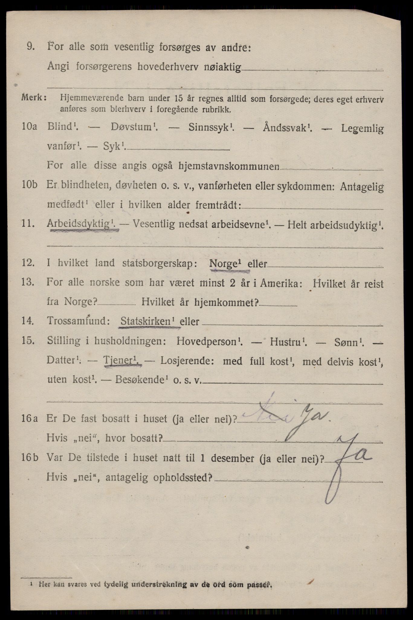 SAKO, 1920 census for Hjartdal, 1920, p. 2243