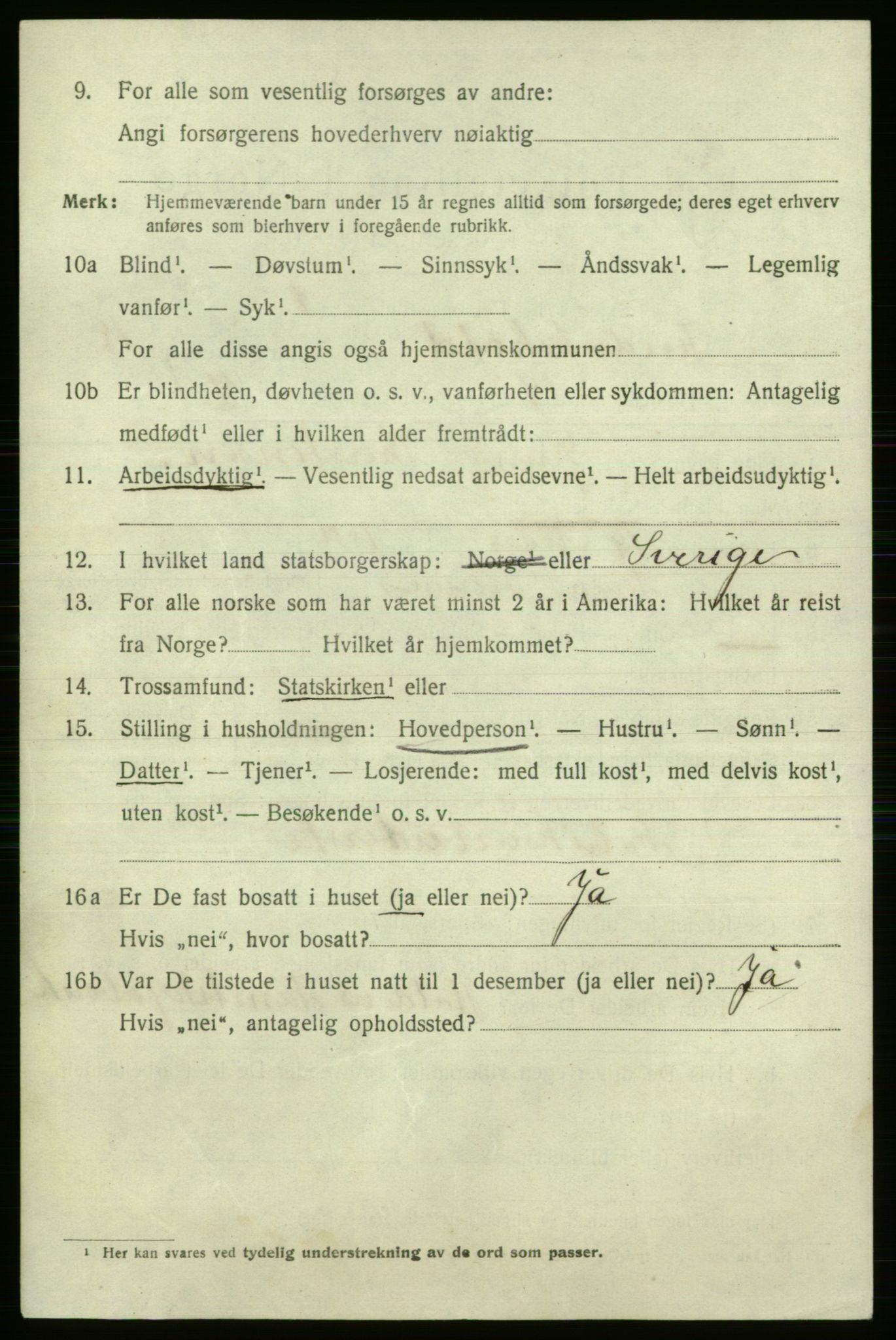 SAO, 1920 census for Fredrikshald, 1920, p. 27642