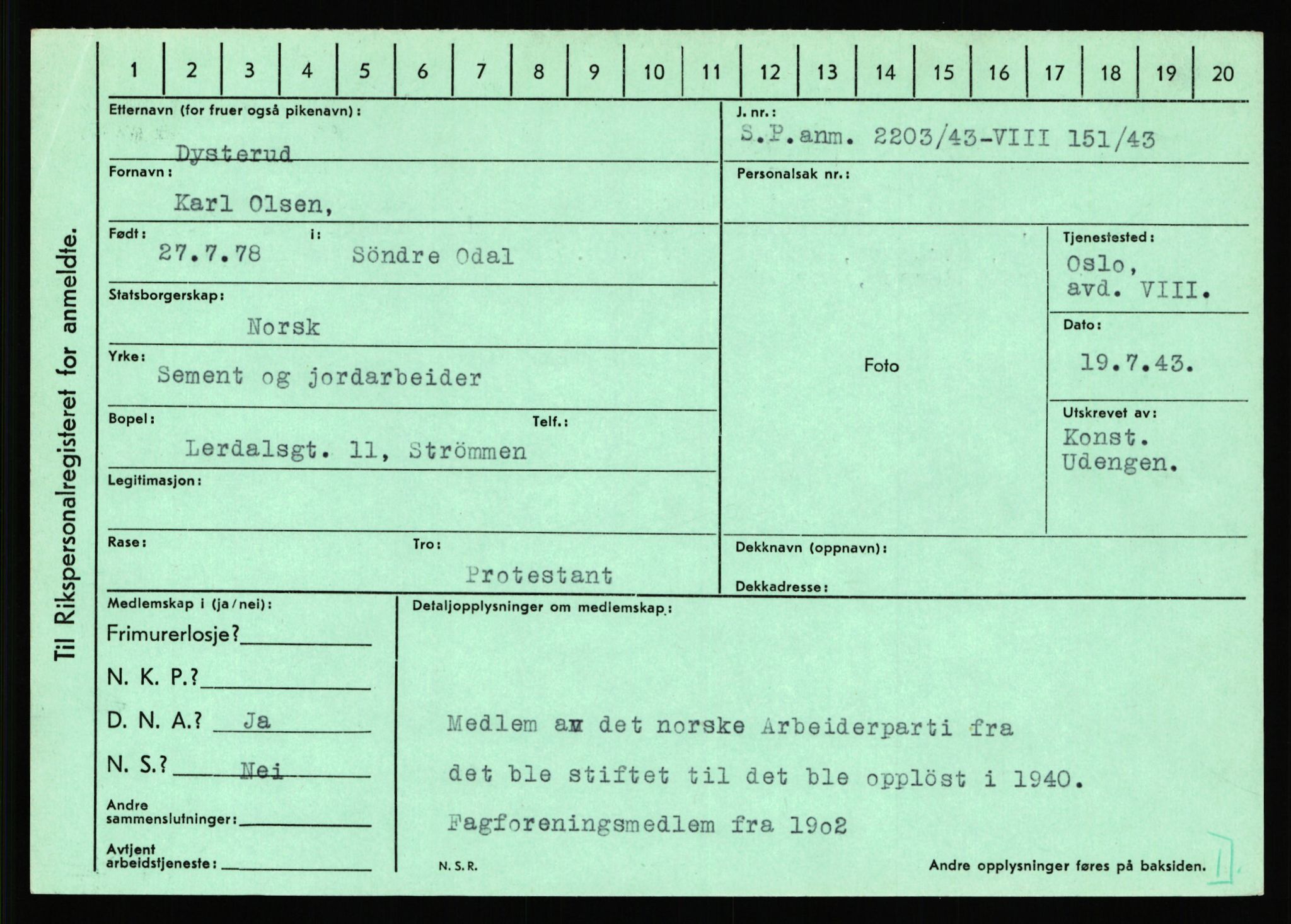 Statspolitiet - Hovedkontoret / Osloavdelingen, AV/RA-S-1329/C/Ca/L0003: Brechan - Eichinger	, 1943-1945, p. 4512