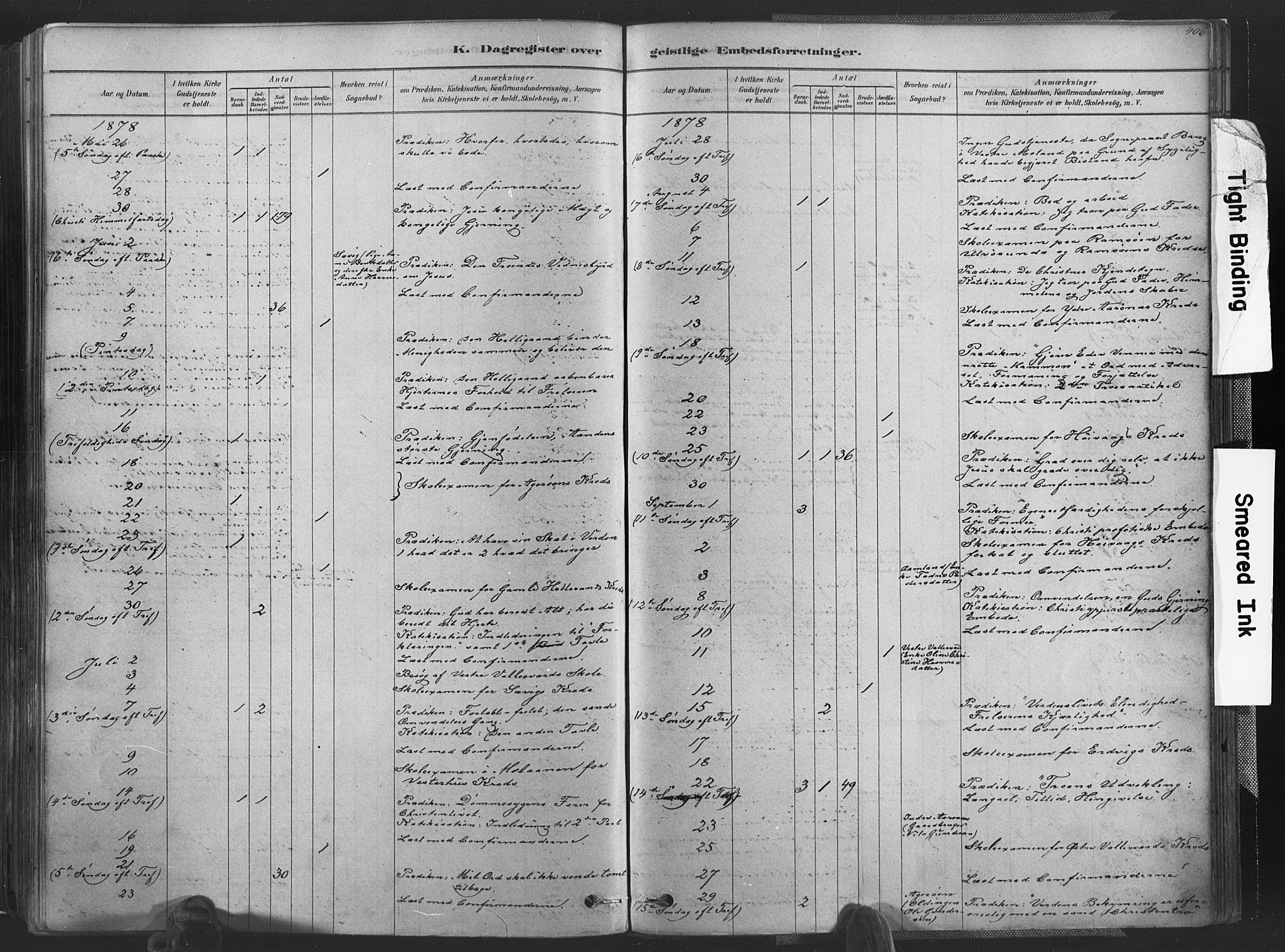 Høvåg sokneprestkontor, SAK/1111-0025/F/Fa/L0005: Parish register (official) no. A 5, 1878-1893, p. 406