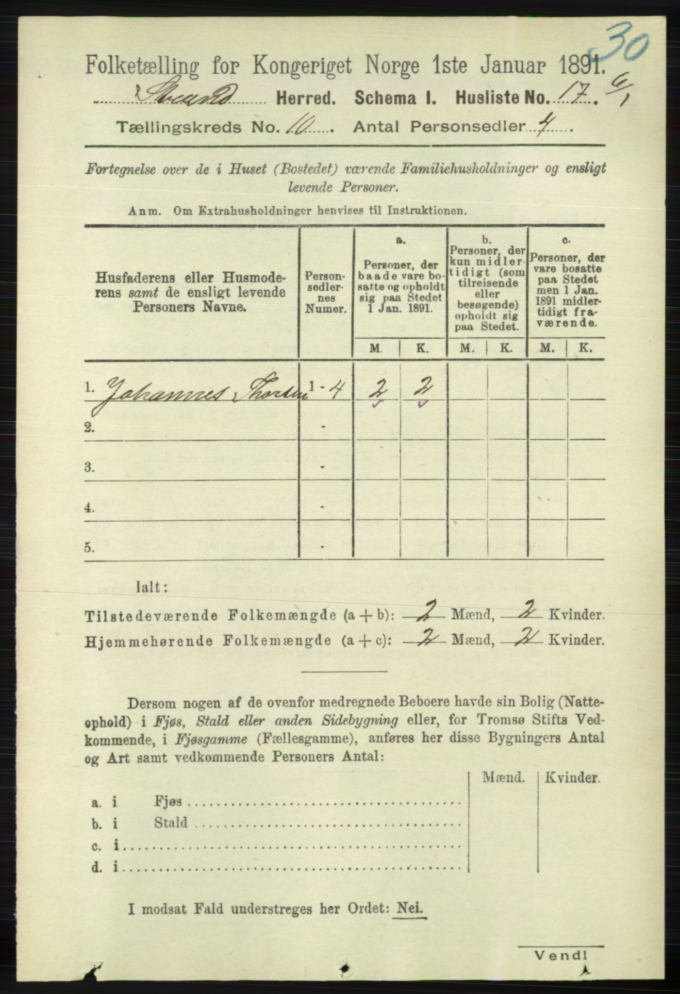 RA, 1891 census for 1130 Strand, 1891, p. 2721