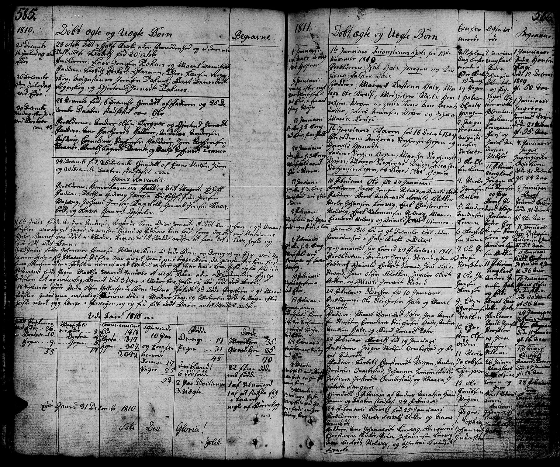 Ministerialprotokoller, klokkerbøker og fødselsregistre - Møre og Romsdal, AV/SAT-A-1454/581/L0932: Parish register (official) no. 581A02, 1767-1823, p. 585-586