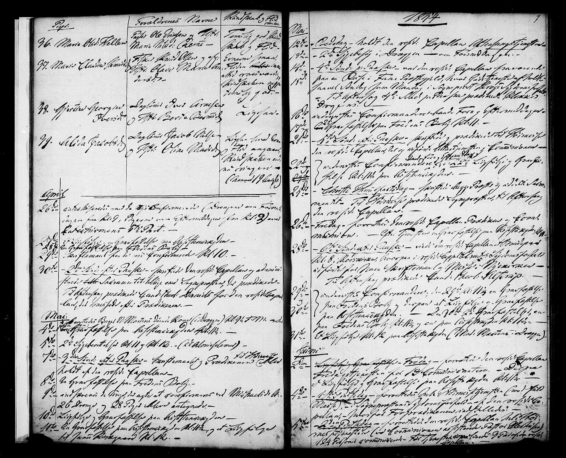 Korskirken sokneprestembete, SAB/A-76101/H/Haa/L0068: Curate's parish register no. A 3, 1854-1868, p. 7