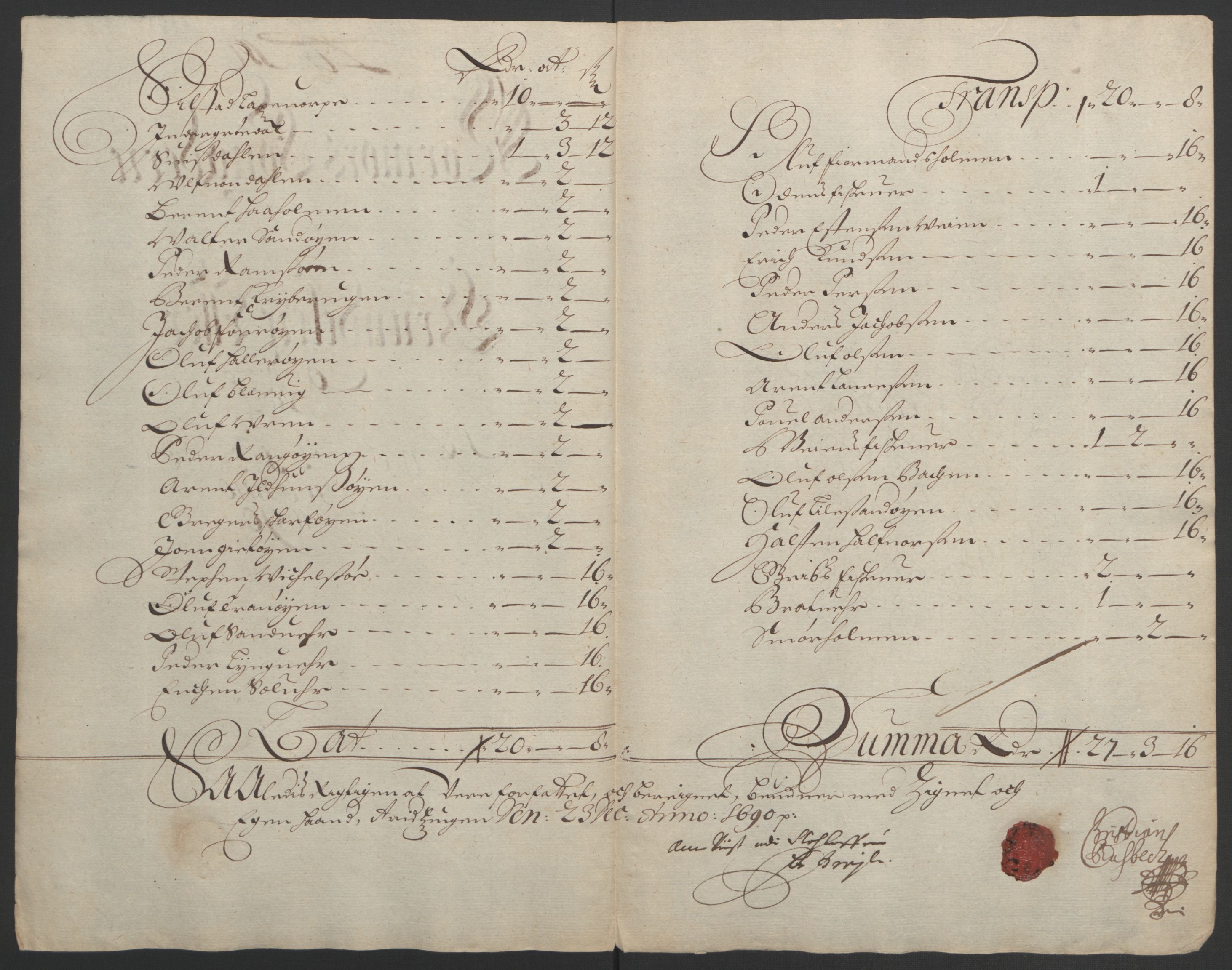 Rentekammeret inntil 1814, Reviderte regnskaper, Fogderegnskap, RA/EA-4092/R56/L3734: Fogderegnskap Nordmøre, 1690-1691, p. 178
