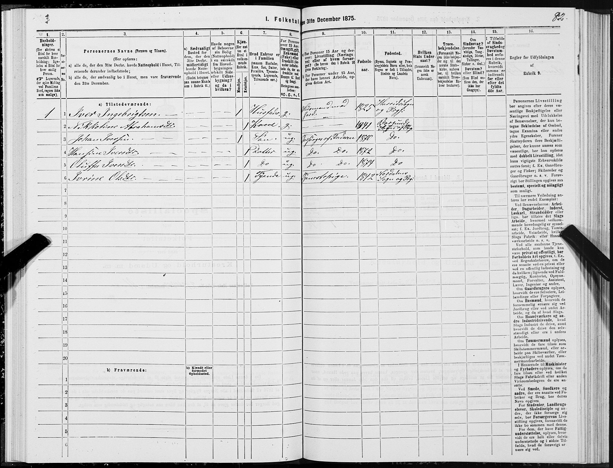 SAT, 1875 census for 1531P Borgund, 1875, p. 5082