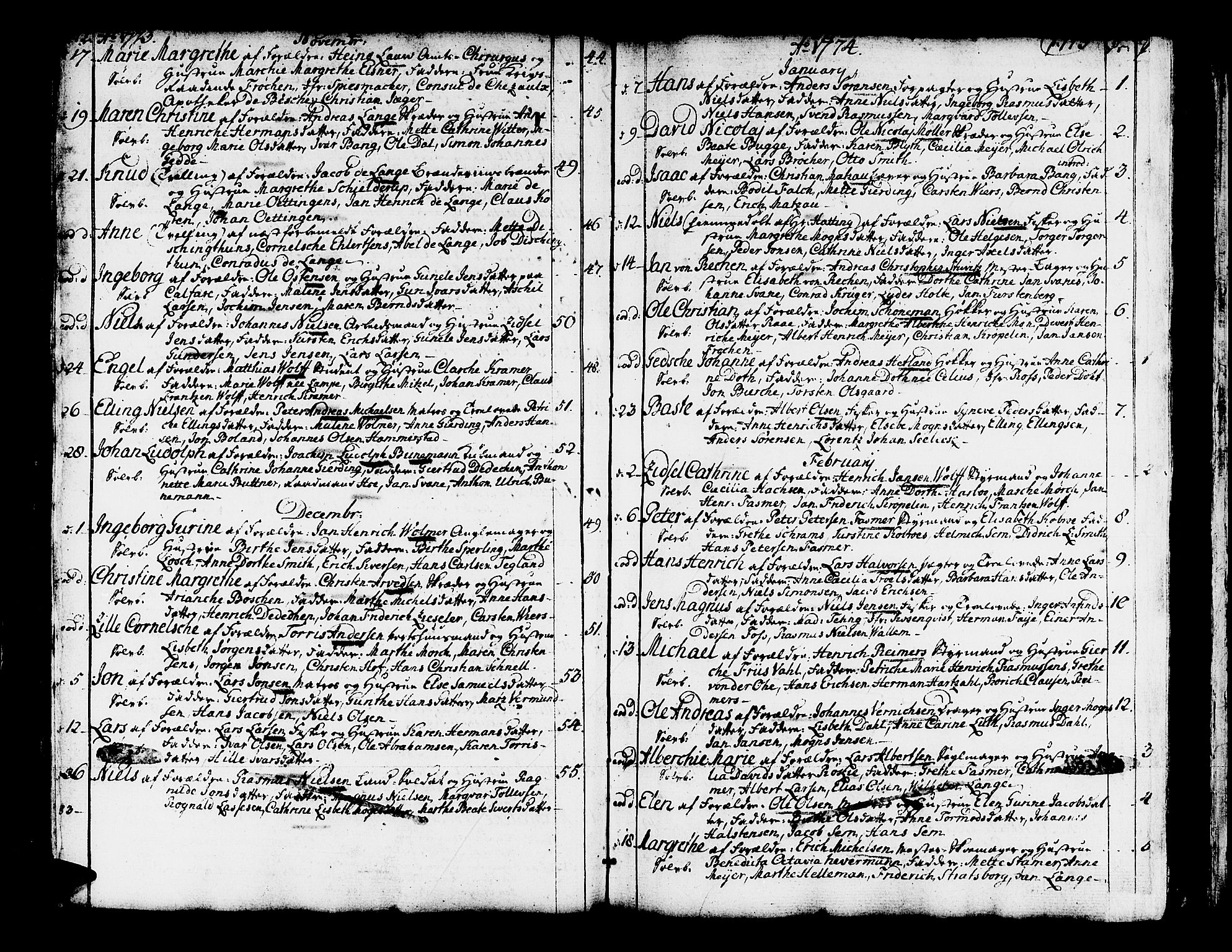 Domkirken sokneprestembete, SAB/A-74801/H/Haa/L0003: Parish register (official) no. A 3, 1758-1789, p. 172-173
