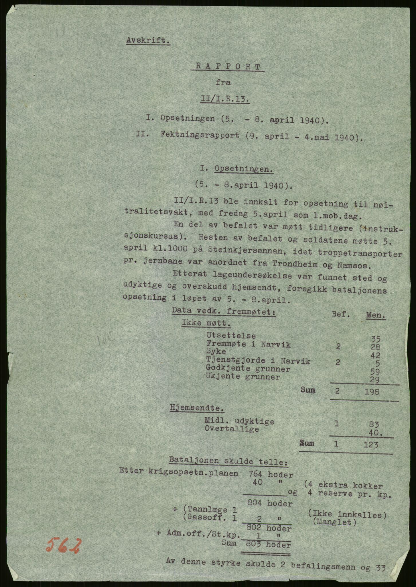 Forsvaret, Forsvarets krigshistoriske avdeling, AV/RA-RAFA-2017/Y/Yb/L0116: II-C-11-560-563  -  5. Divisjon., 1940, p. 828