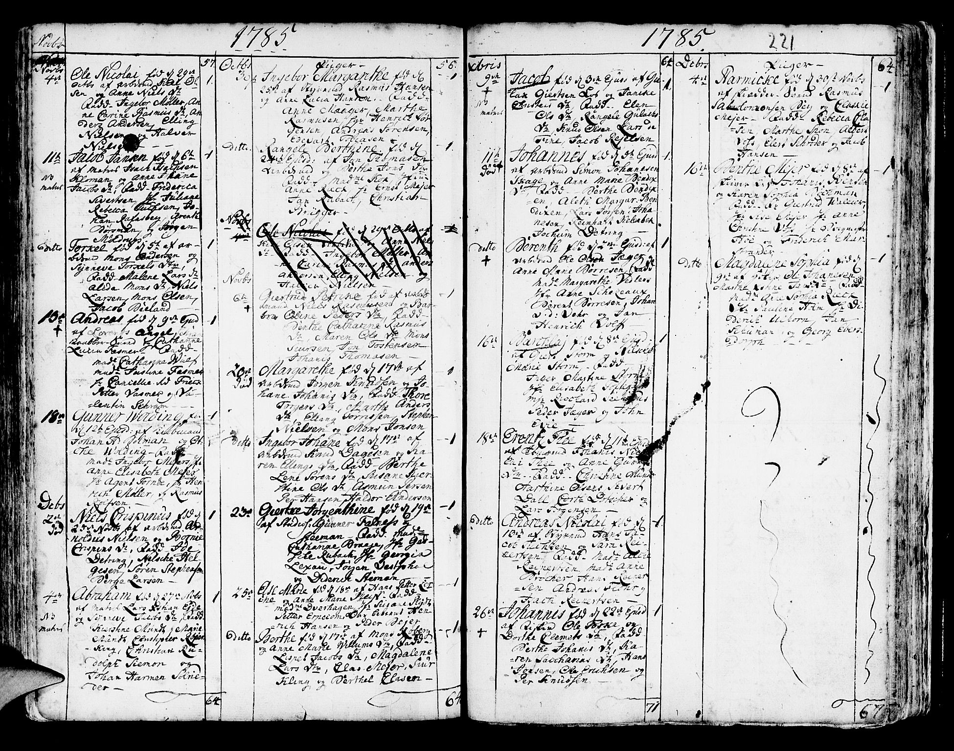 Korskirken sokneprestembete, AV/SAB-A-76101/H/Haa/L0005: Parish register (official) no. A 5, 1751-1789, p. 221