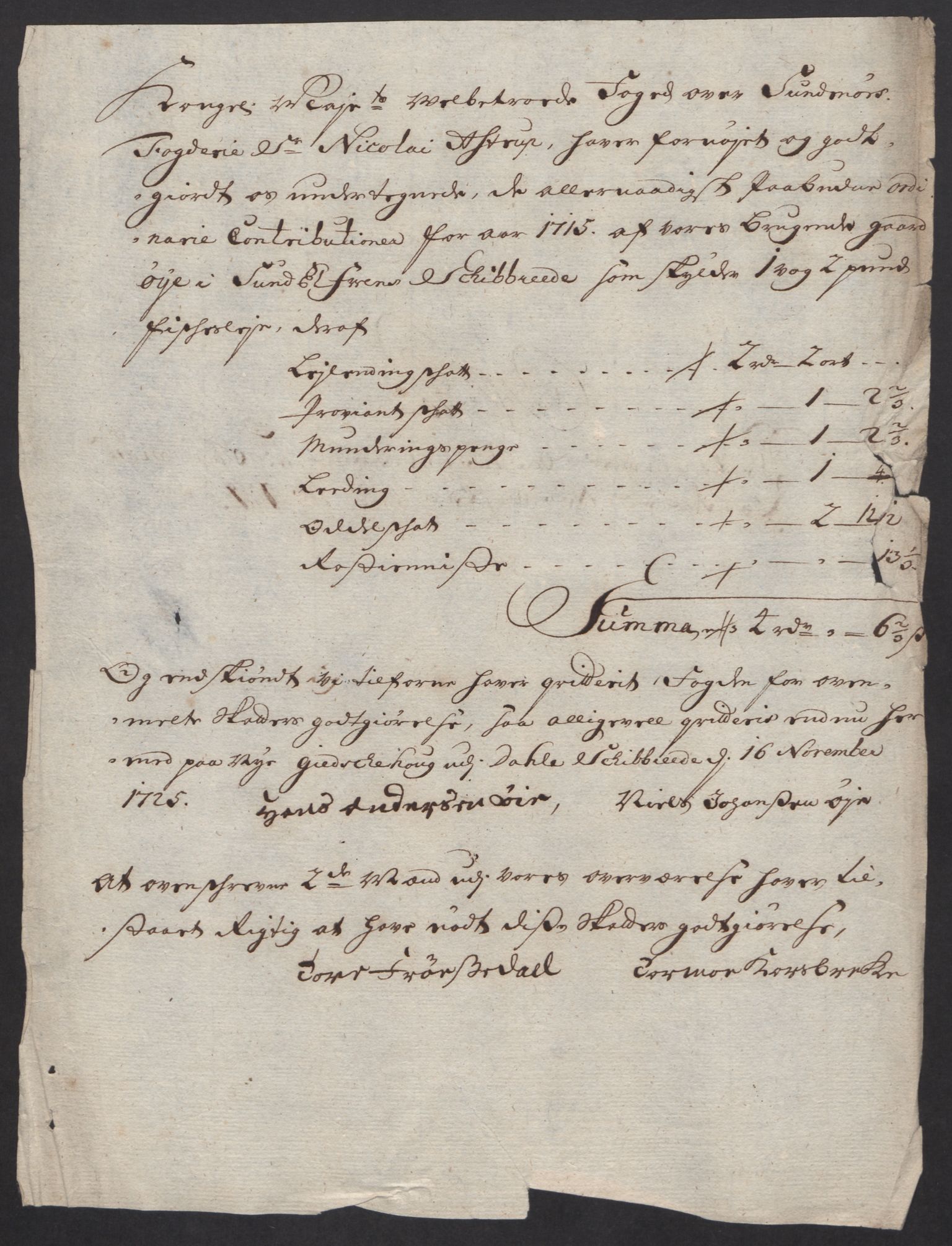 Rentekammeret inntil 1814, Reviderte regnskaper, Fogderegnskap, RA/EA-4092/R54/L3567: Fogderegnskap Sunnmøre, 1715, p. 472