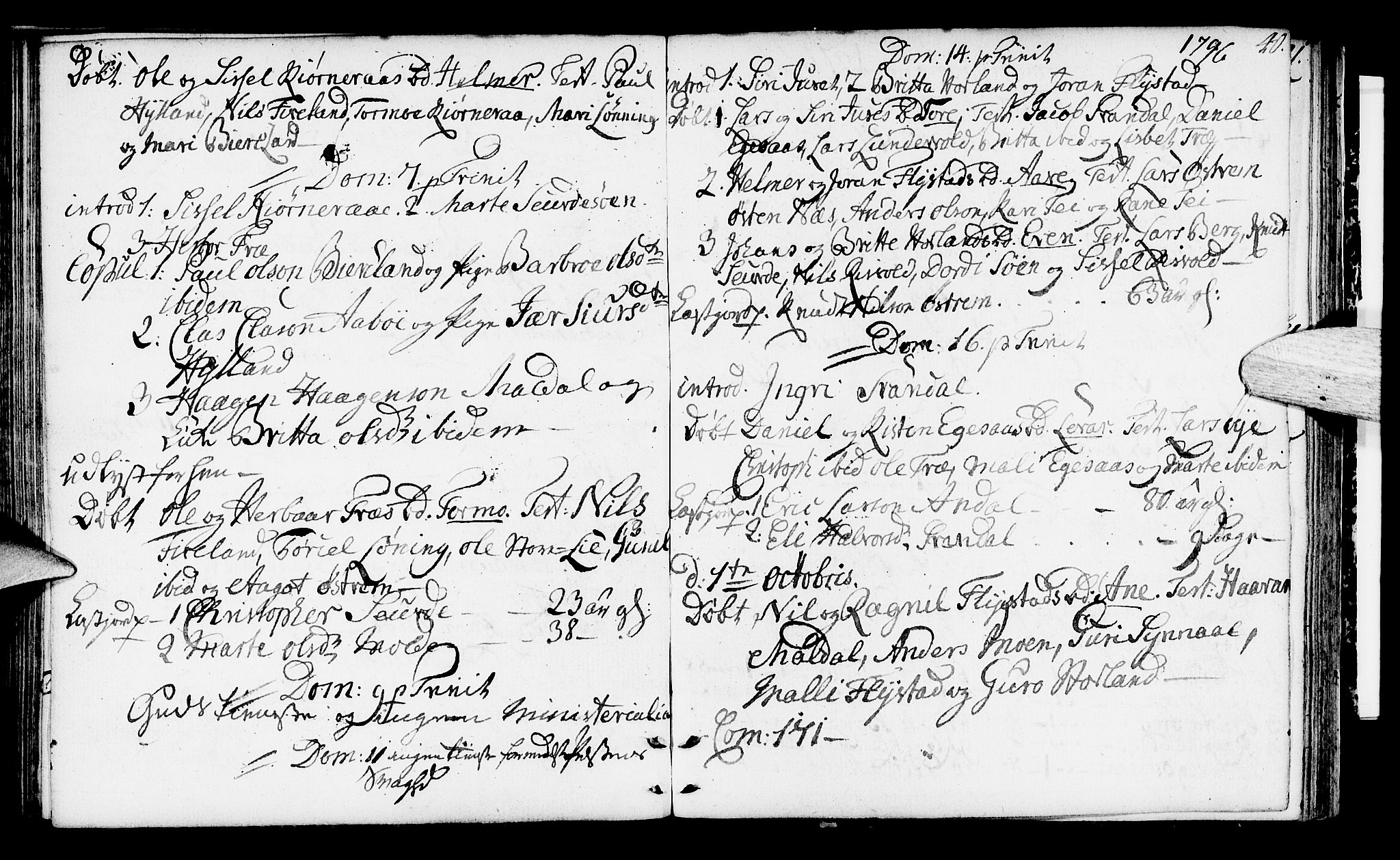 Suldal sokneprestkontor, AV/SAST-A-101845/01/IV/L0002: Parish register (official) no. A 2, 1780-1808, p. 40