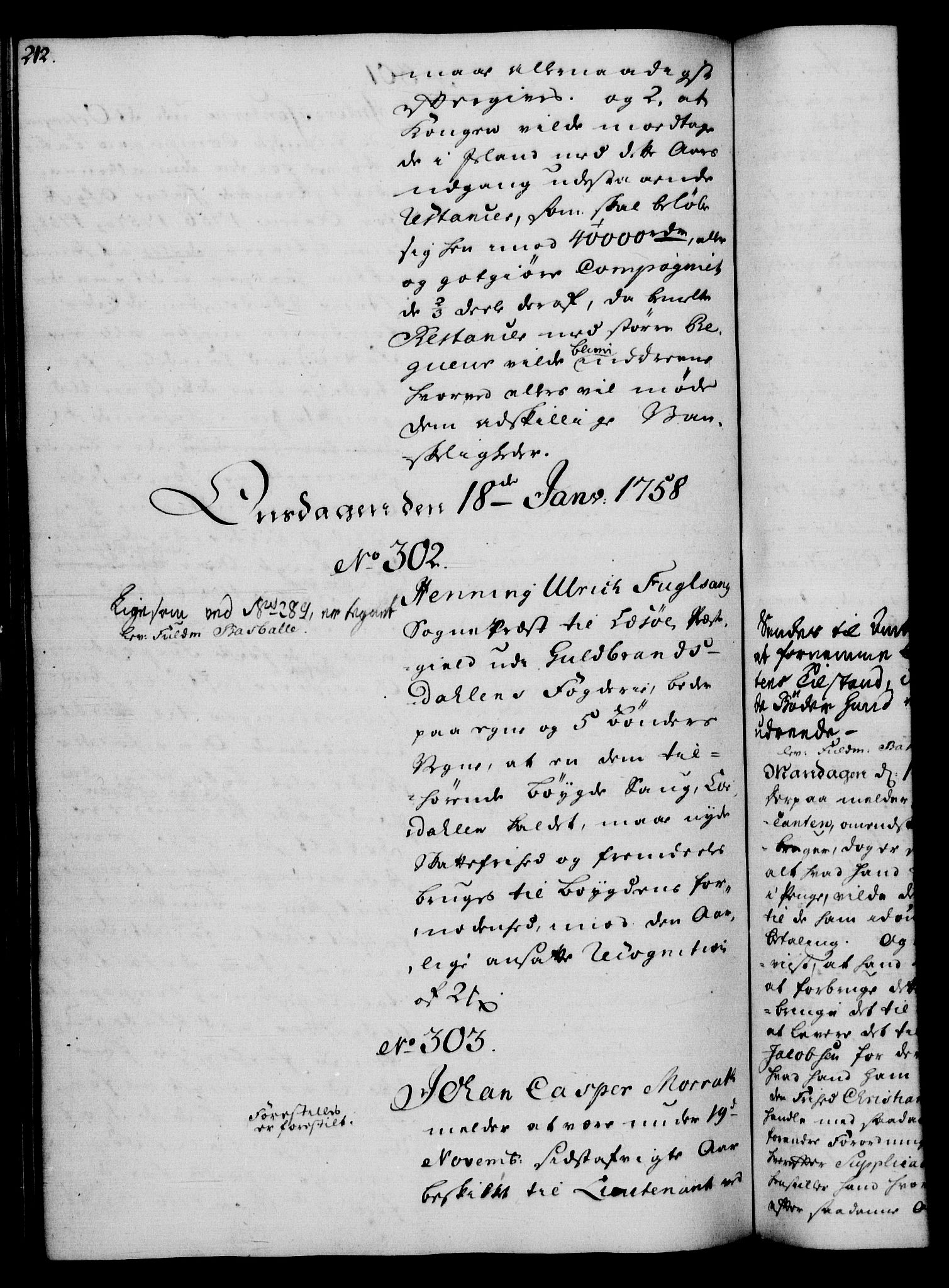 Rentekammeret, Kammerkanselliet, AV/RA-EA-3111/G/Gh/Gha/L0034: Norsk ekstraktmemorialprotokoll (merket RK 53.79), 1756-1759, p. 212