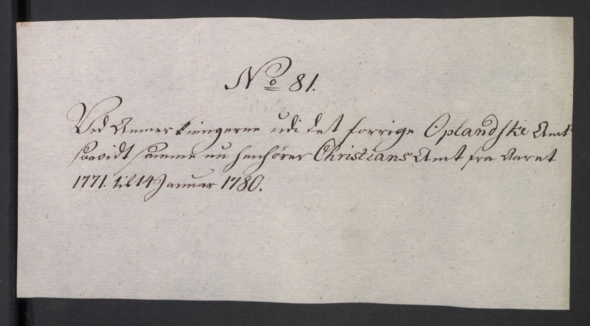 Rentekammeret inntil 1814, Reviderte regnskaper, Mindre regnskaper, AV/RA-EA-4068/Rb/L0014: Opplands amt, 1771-1779, p. 787